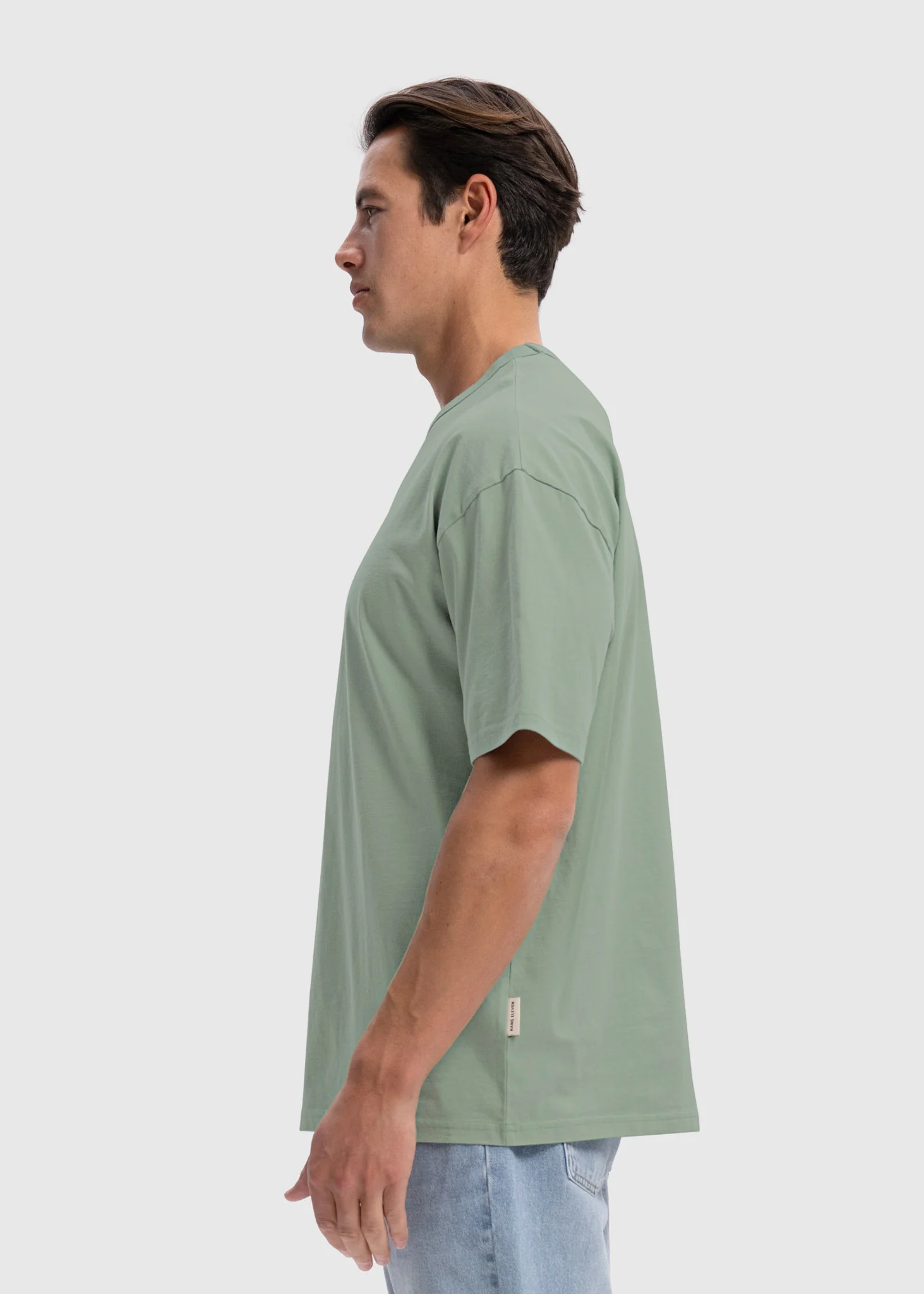 Light Oversized Premium Tee - Sage Green - Image 3