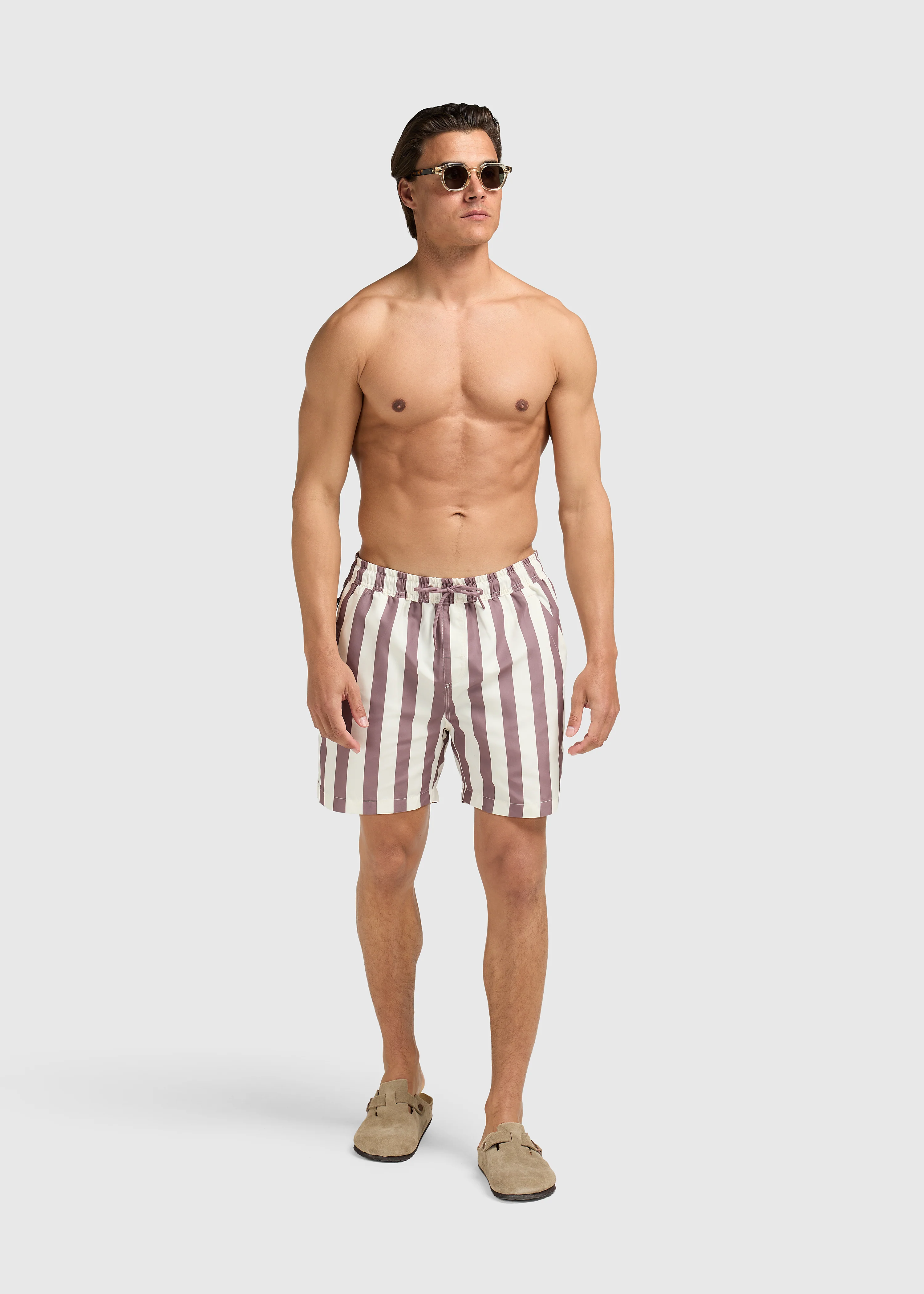 Stripe Swim Short - Mauve - Image 9