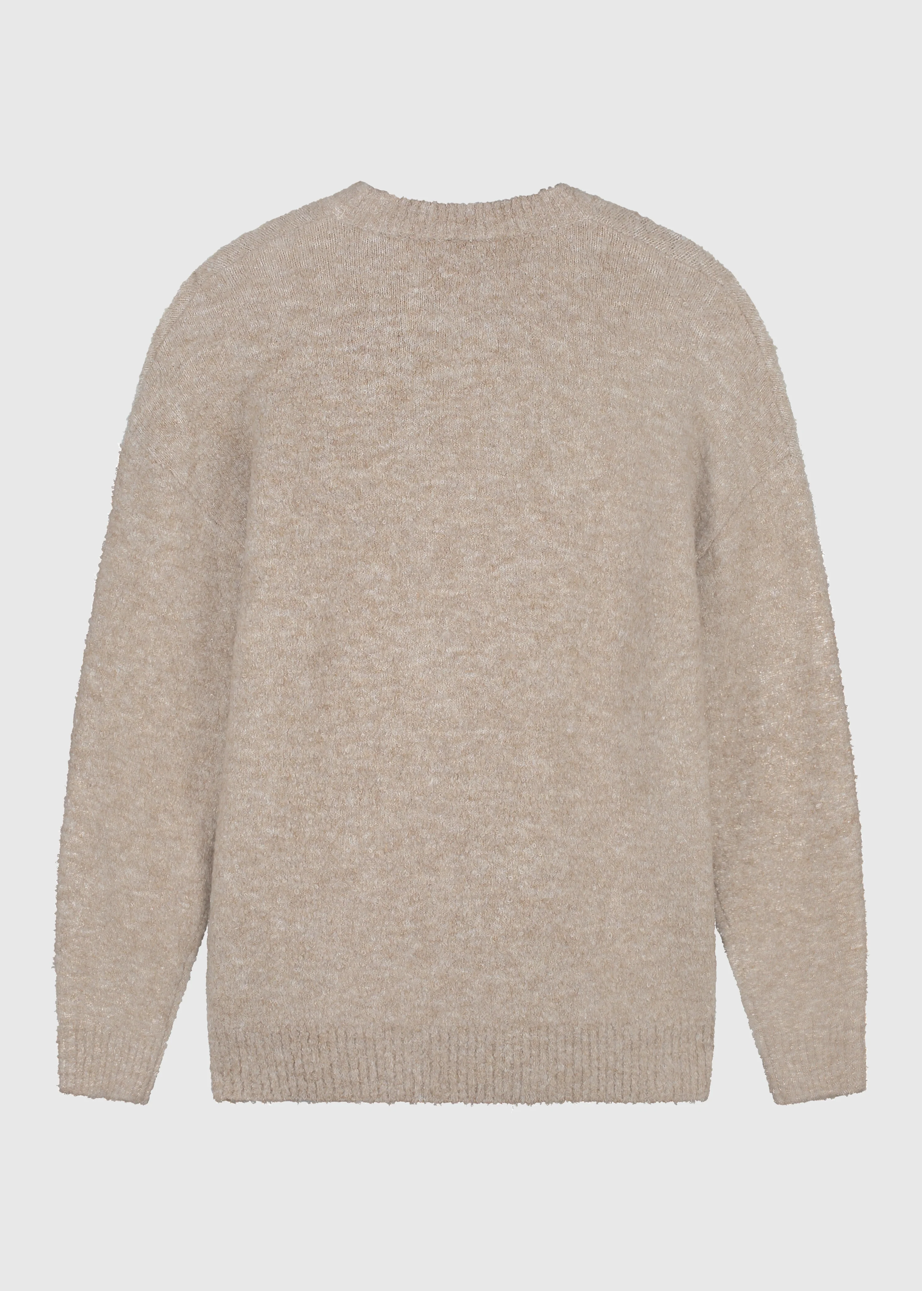 Bouclé Logo Knit - Sand - Image 4