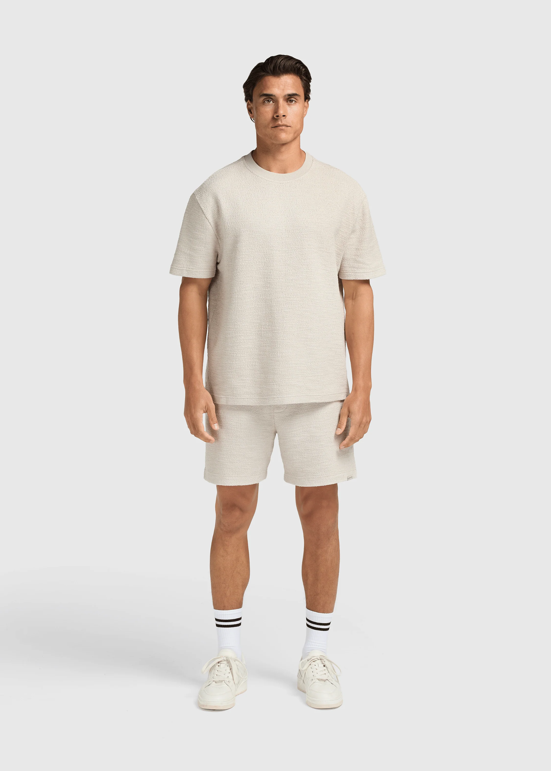 Bouclé Tee - Dove - Image 5