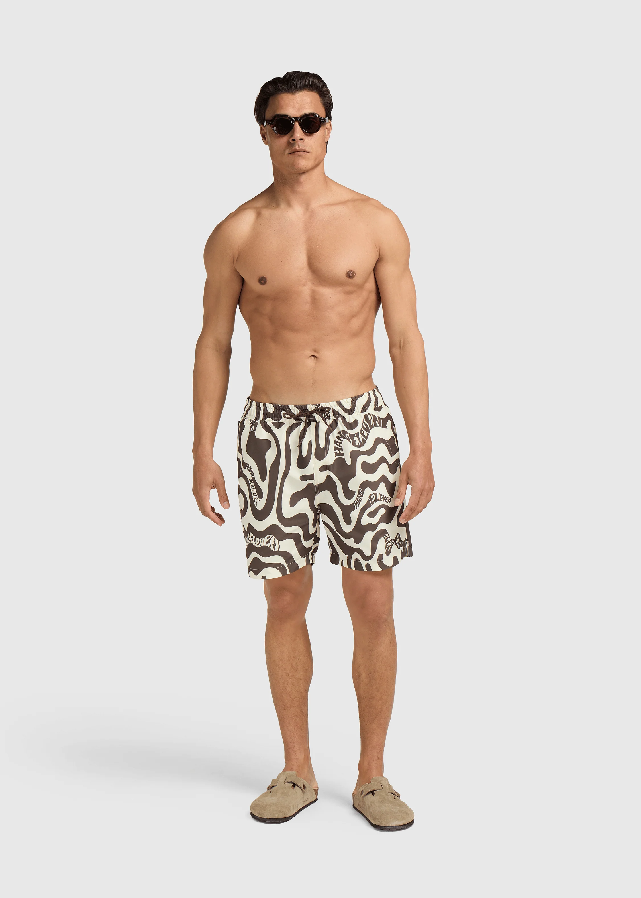 Camo Swim Short- Brown - Image 9