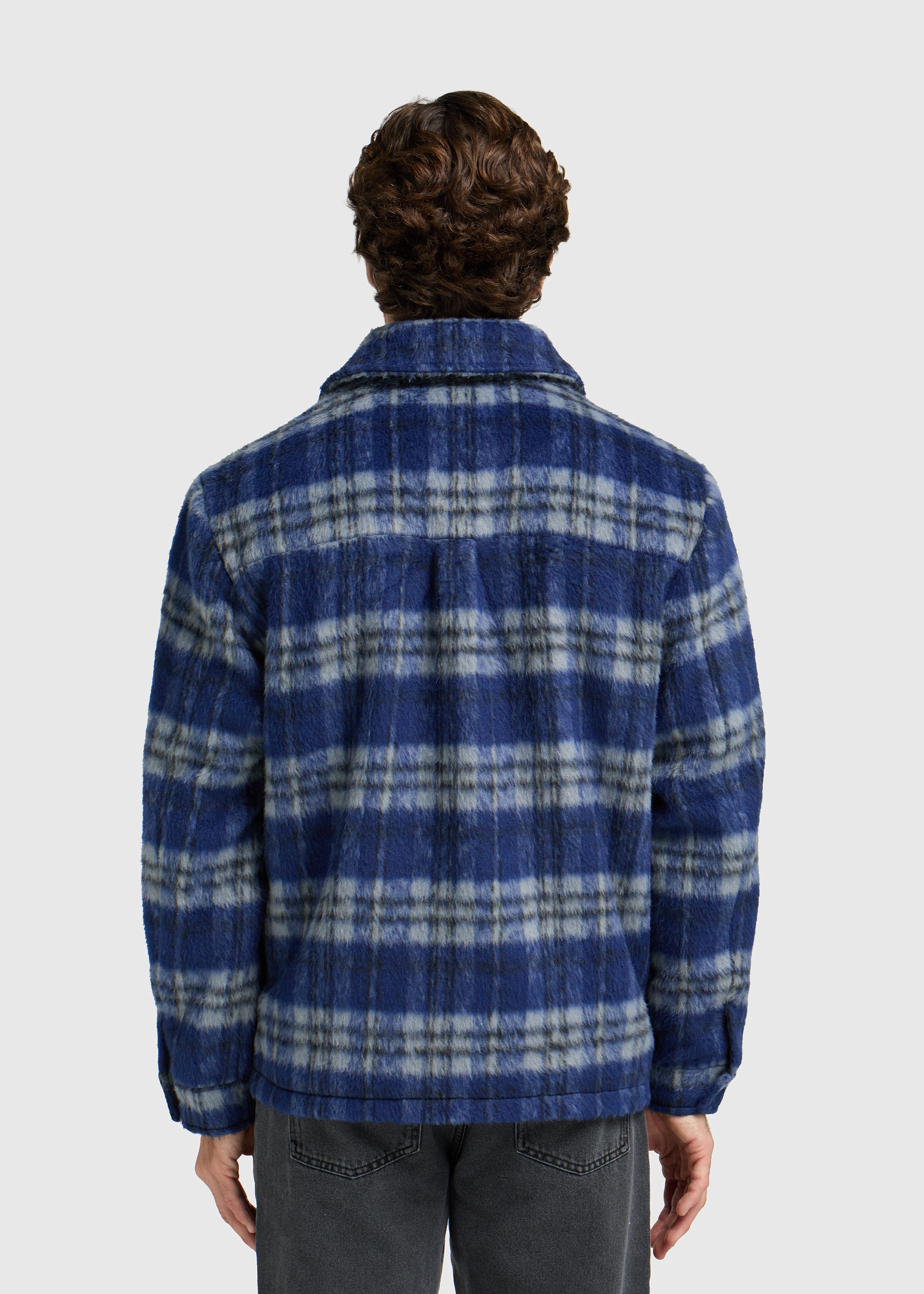 Hairy Check Jacket - Navy Blue - Image 2
