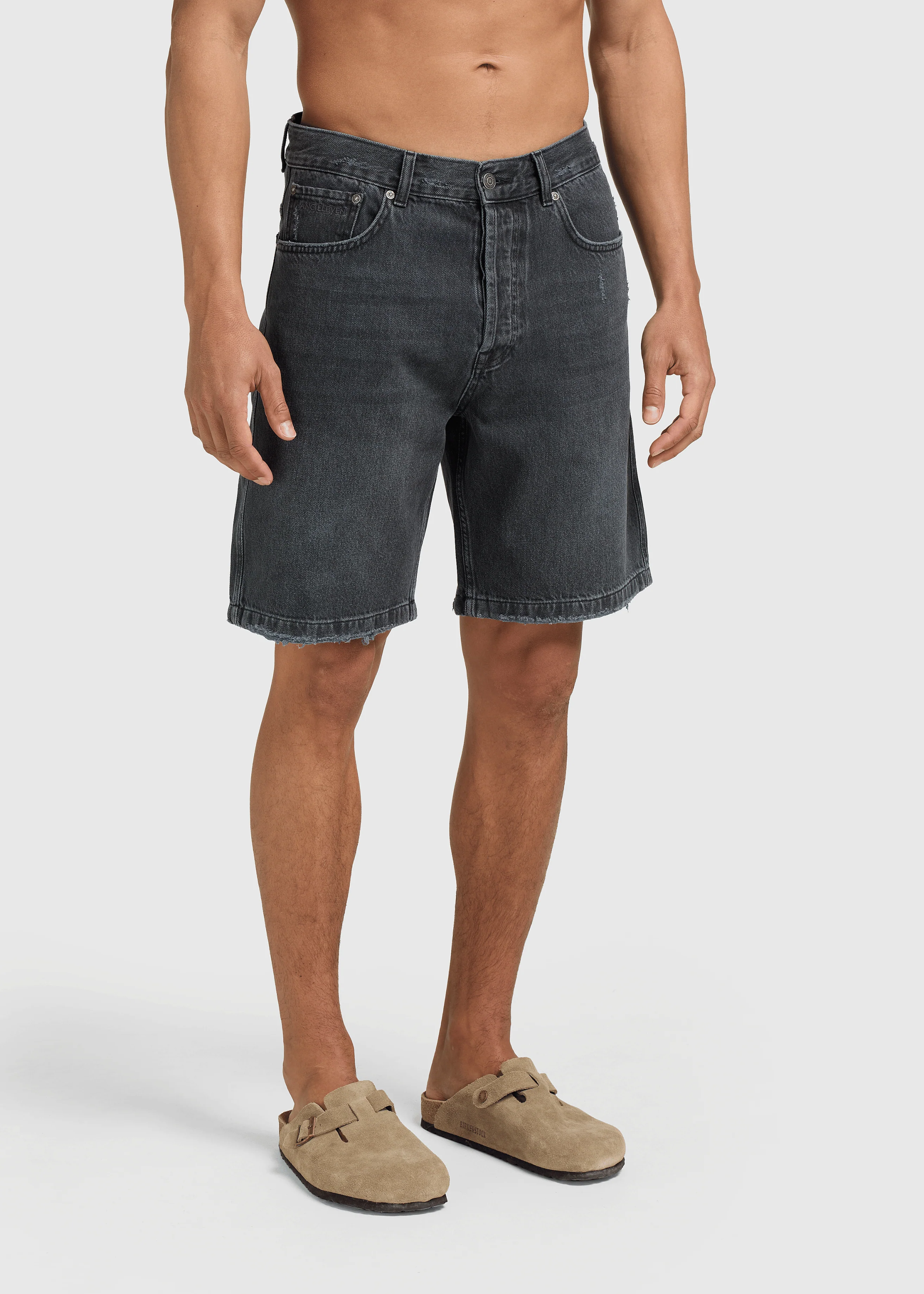 Clean Denim Short - Off Black - Image 2