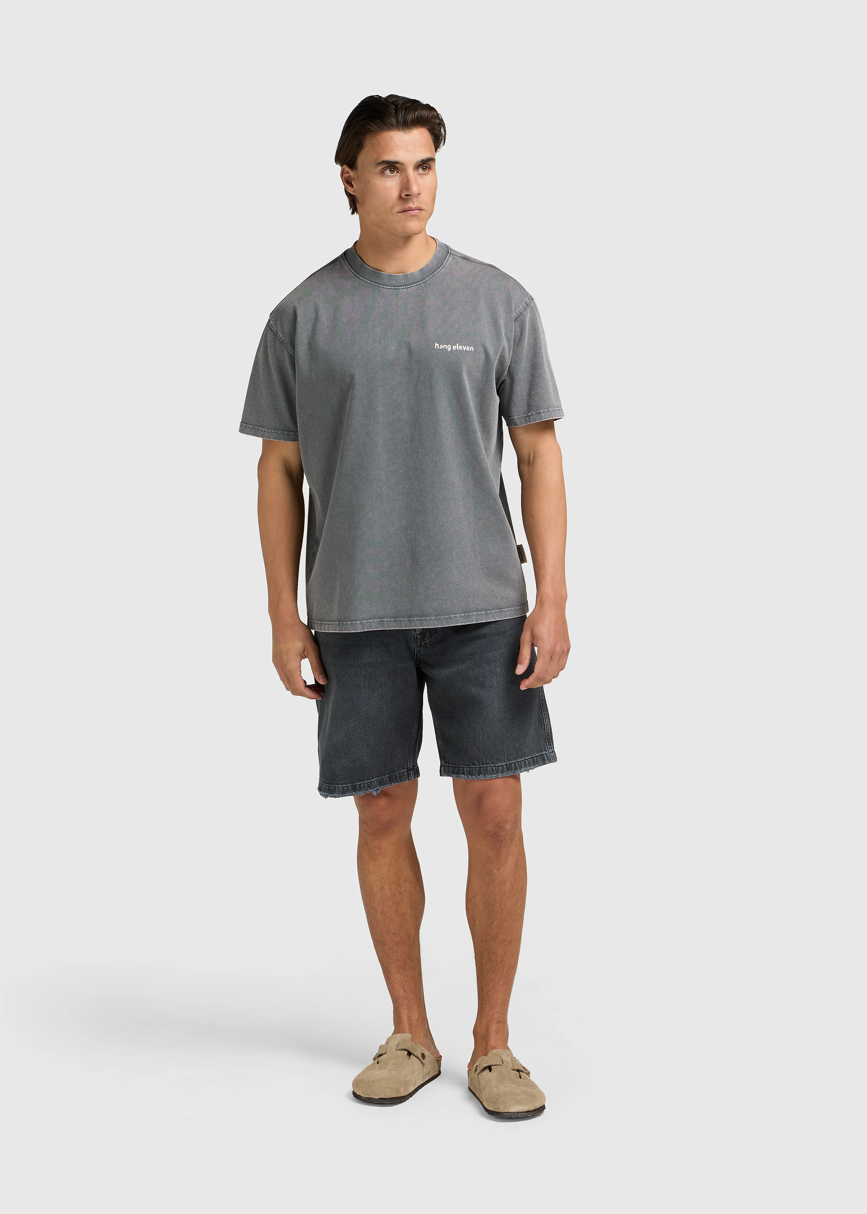 Clean Denim Short - Off Black - Image 9