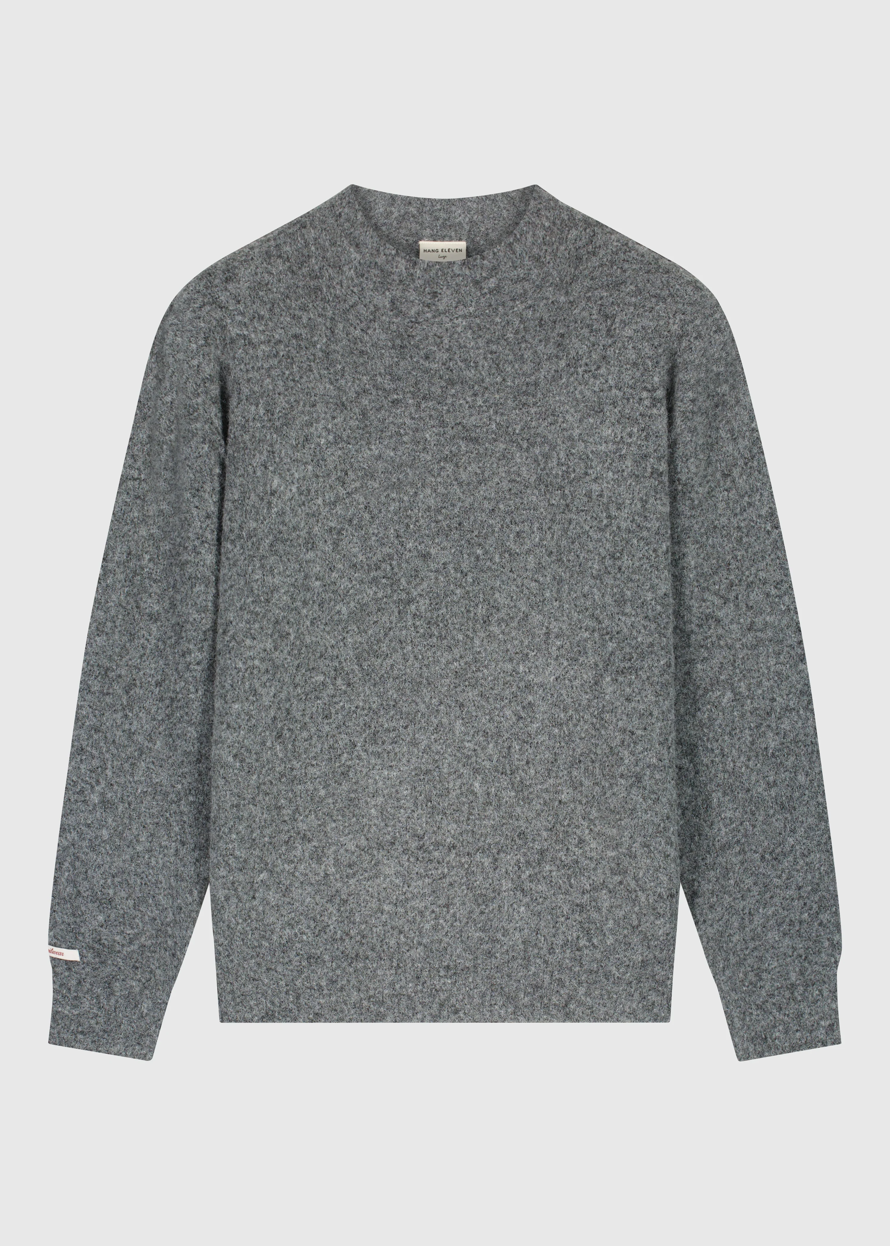 Cozy Brand Knit Crewneck - Anthracite - Image 4