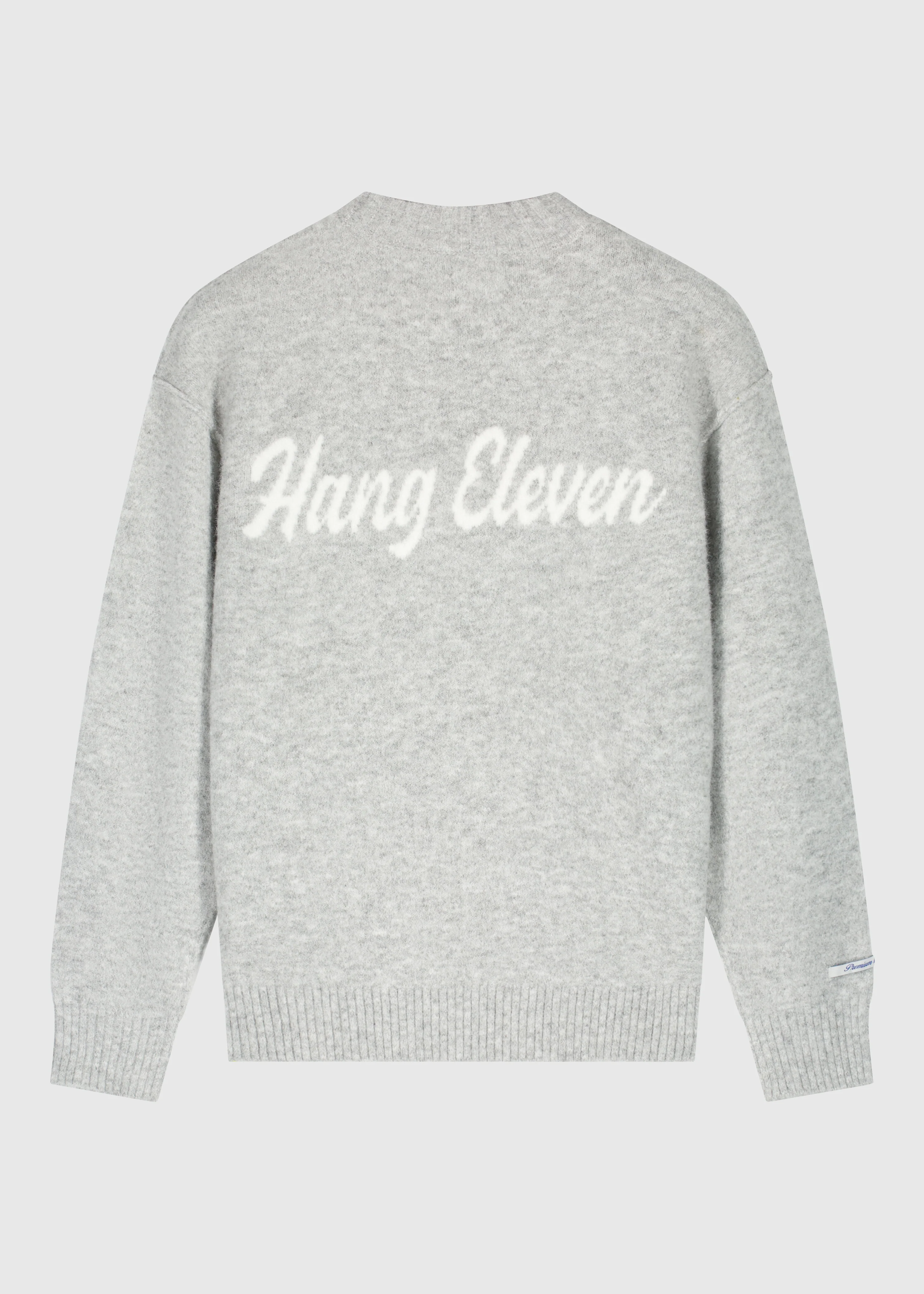 Cozy Brand Knit Crewneck - Grey Melee - Image 3