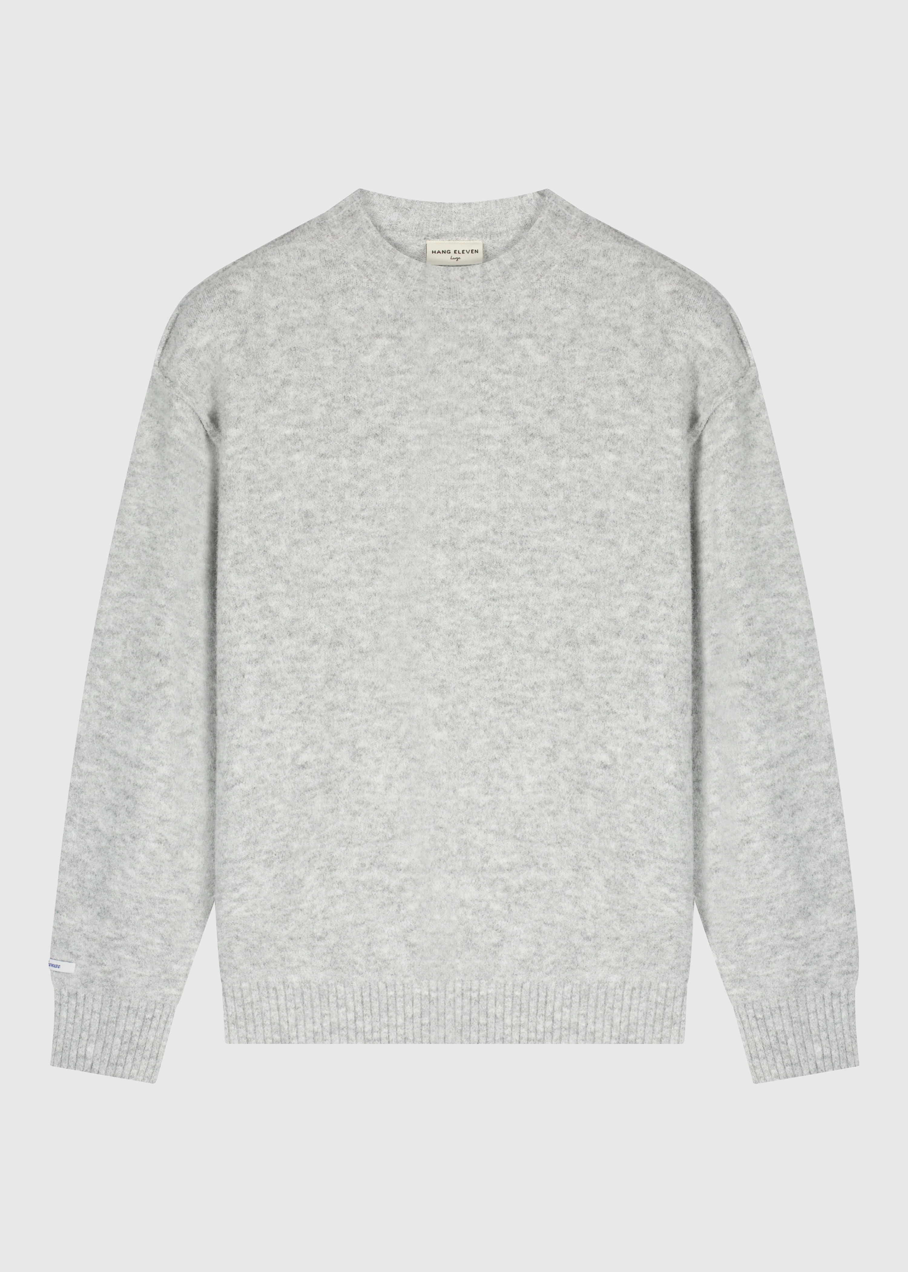 Cozy Brand Knit Crewneck - Grey Melee - Image 4