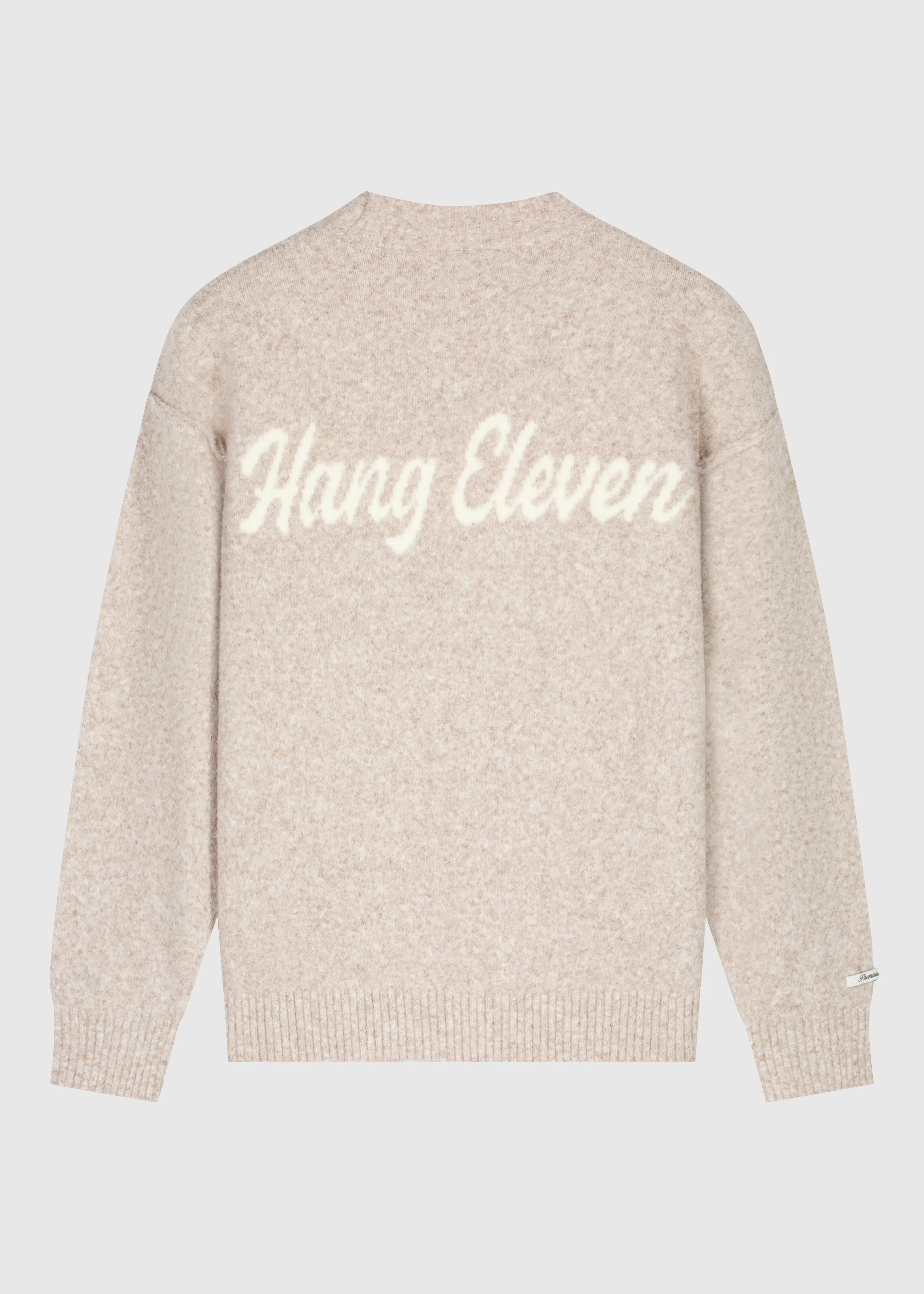 Cozy Brand Knit Crewneck - Taupe - Image 3
