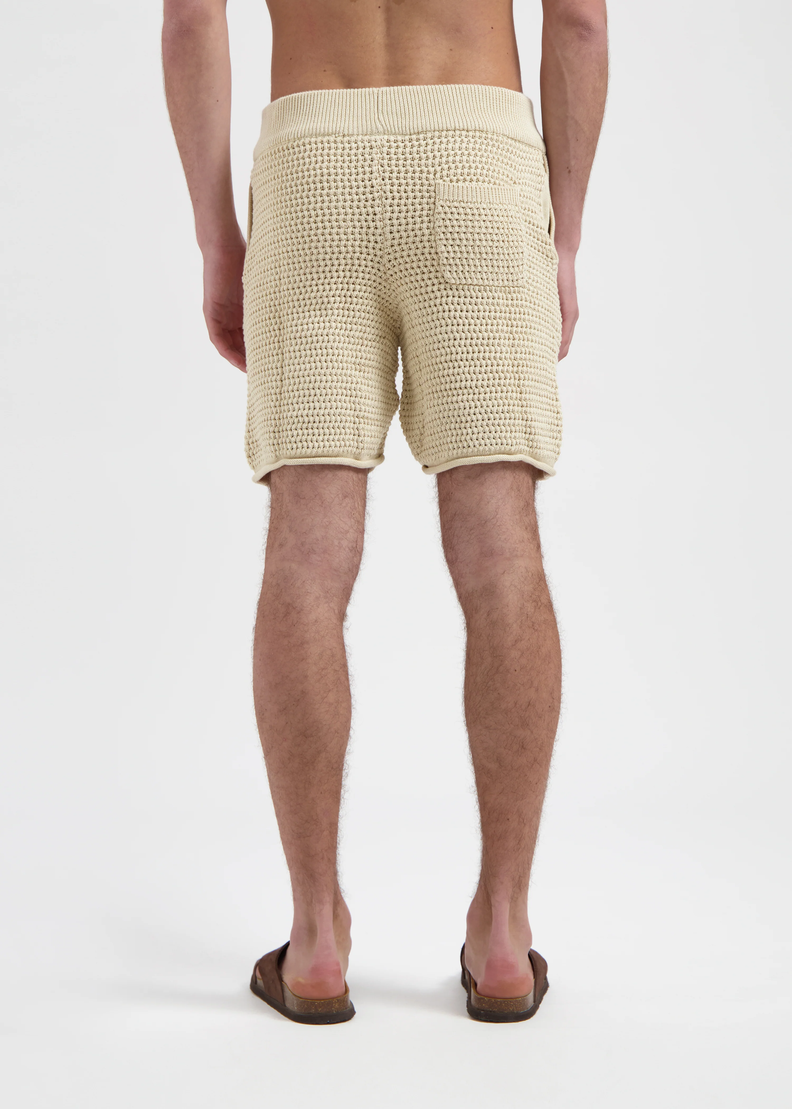 Crochet Knitted Short - Sand - Image 2