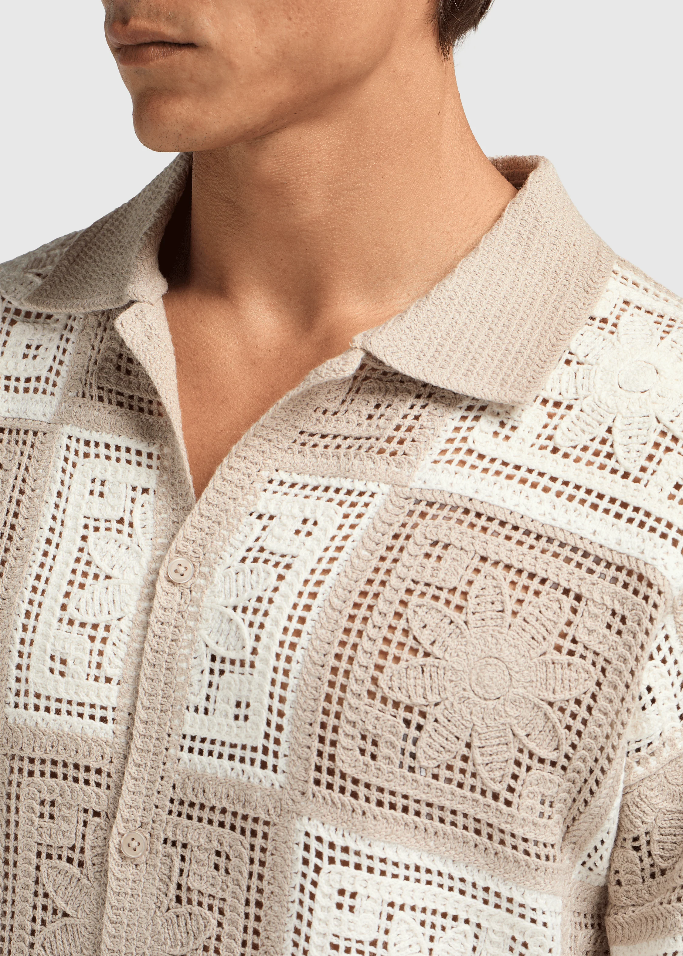 Crochet Shirt - Sand - Image 3