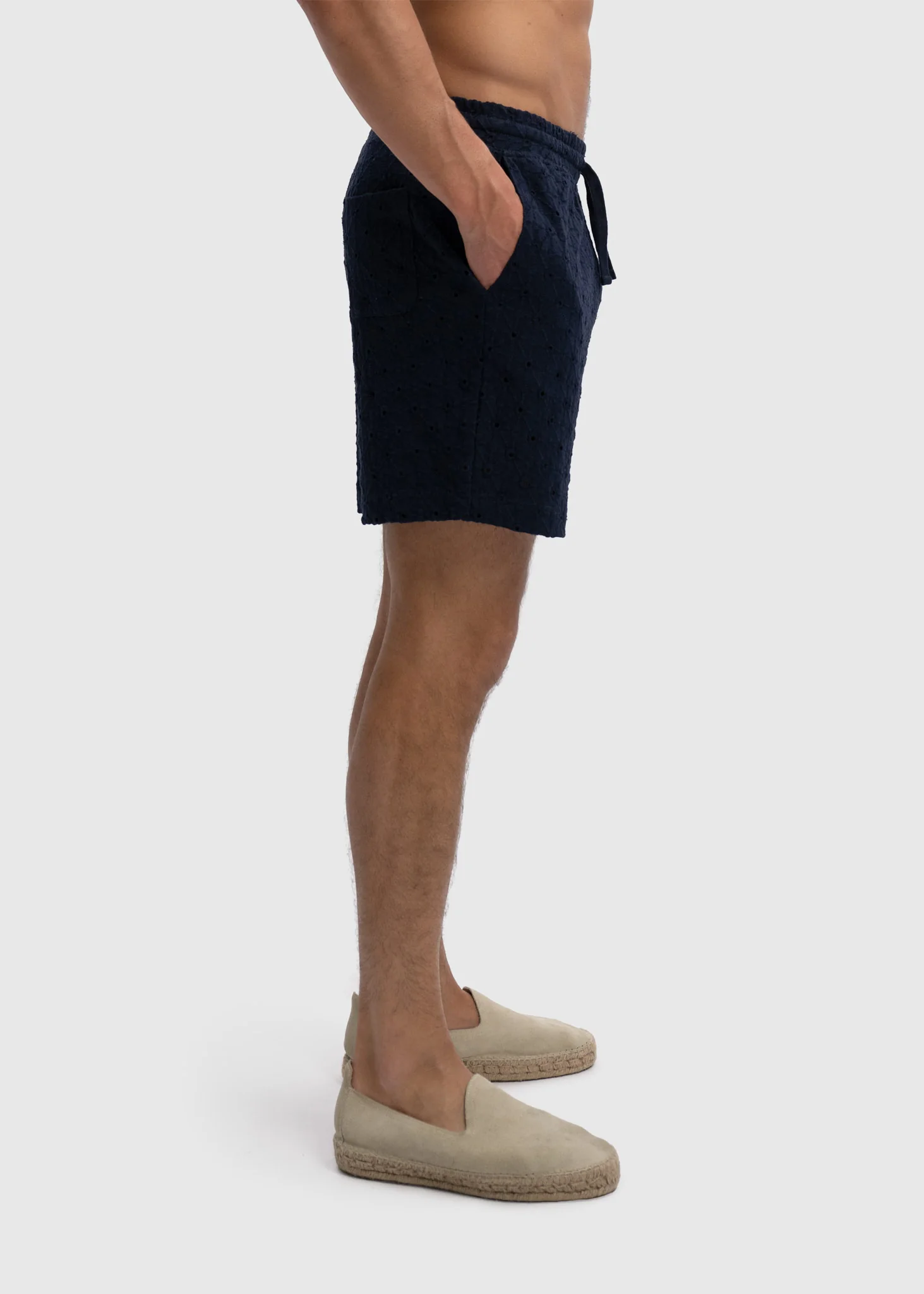Crochet Sunrise Short - Navy Blue - Image 3
