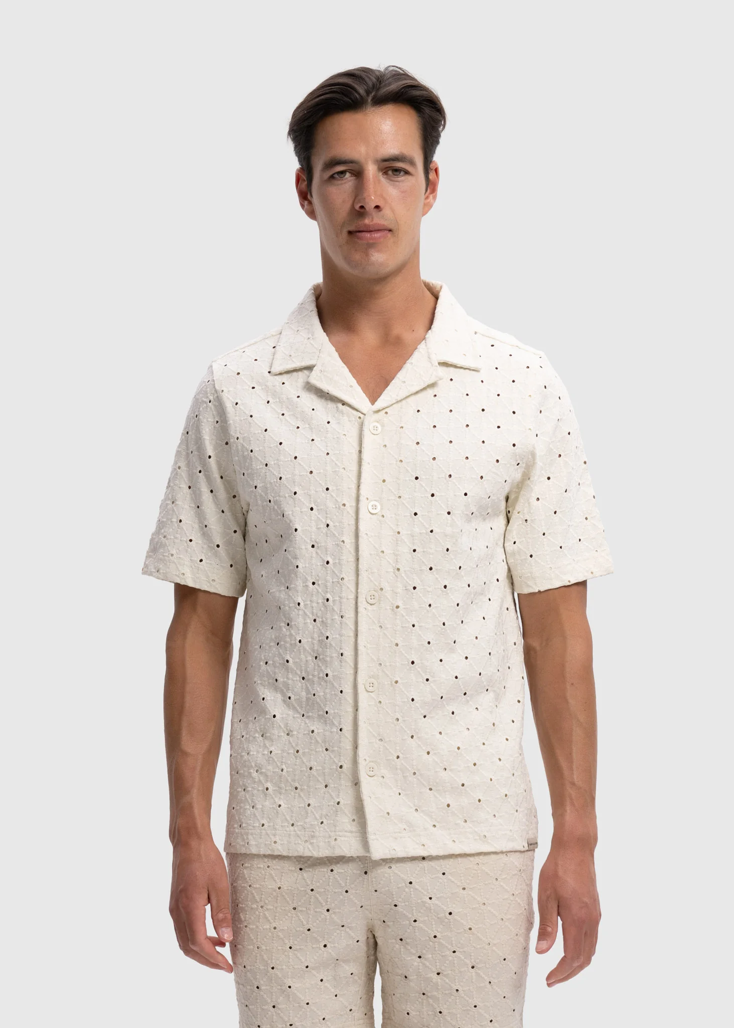 Crochet Sunrise Shirt - White Sand - Image 2