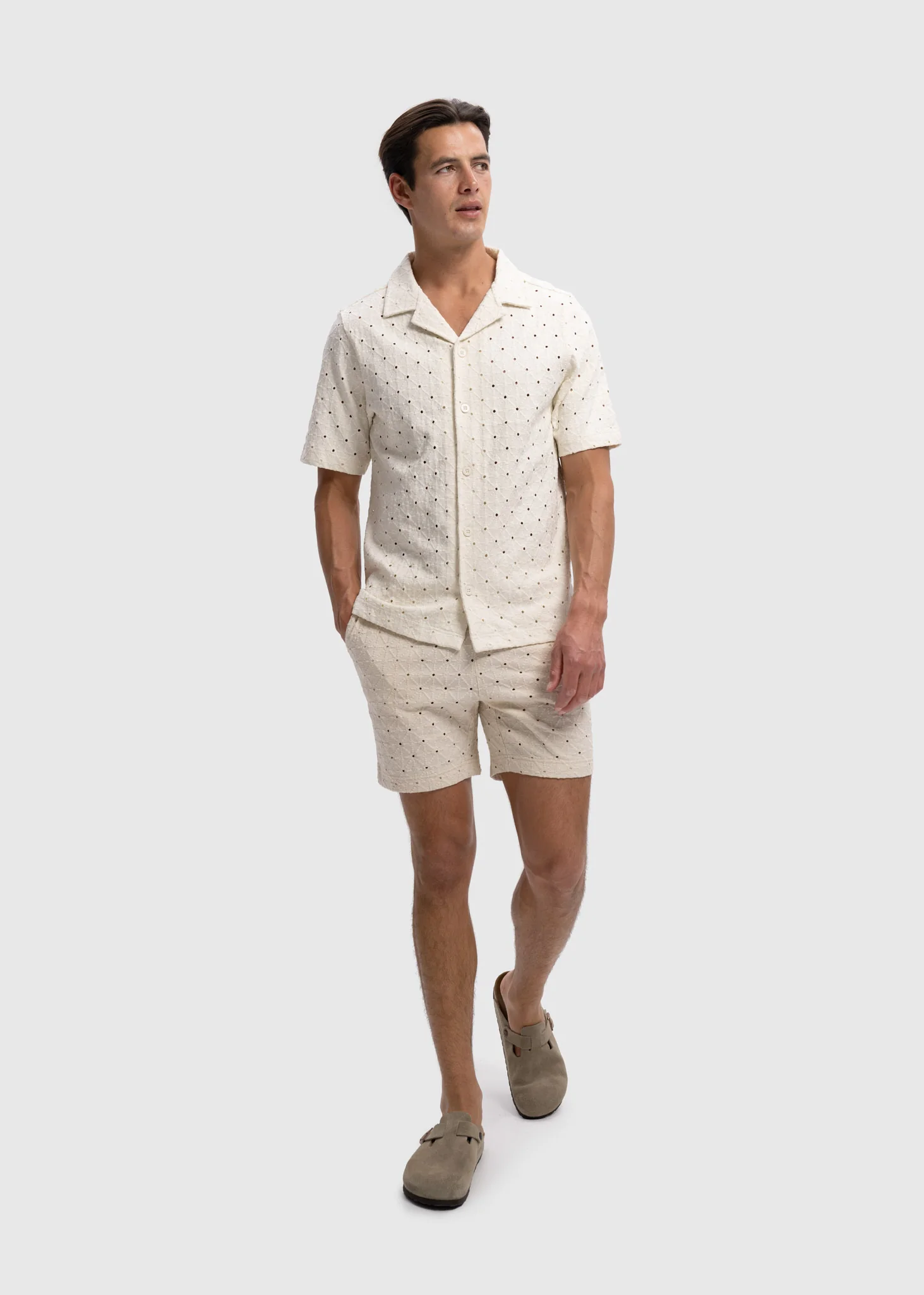 Crochet Sunrise Shirt - White Sand - Image 8