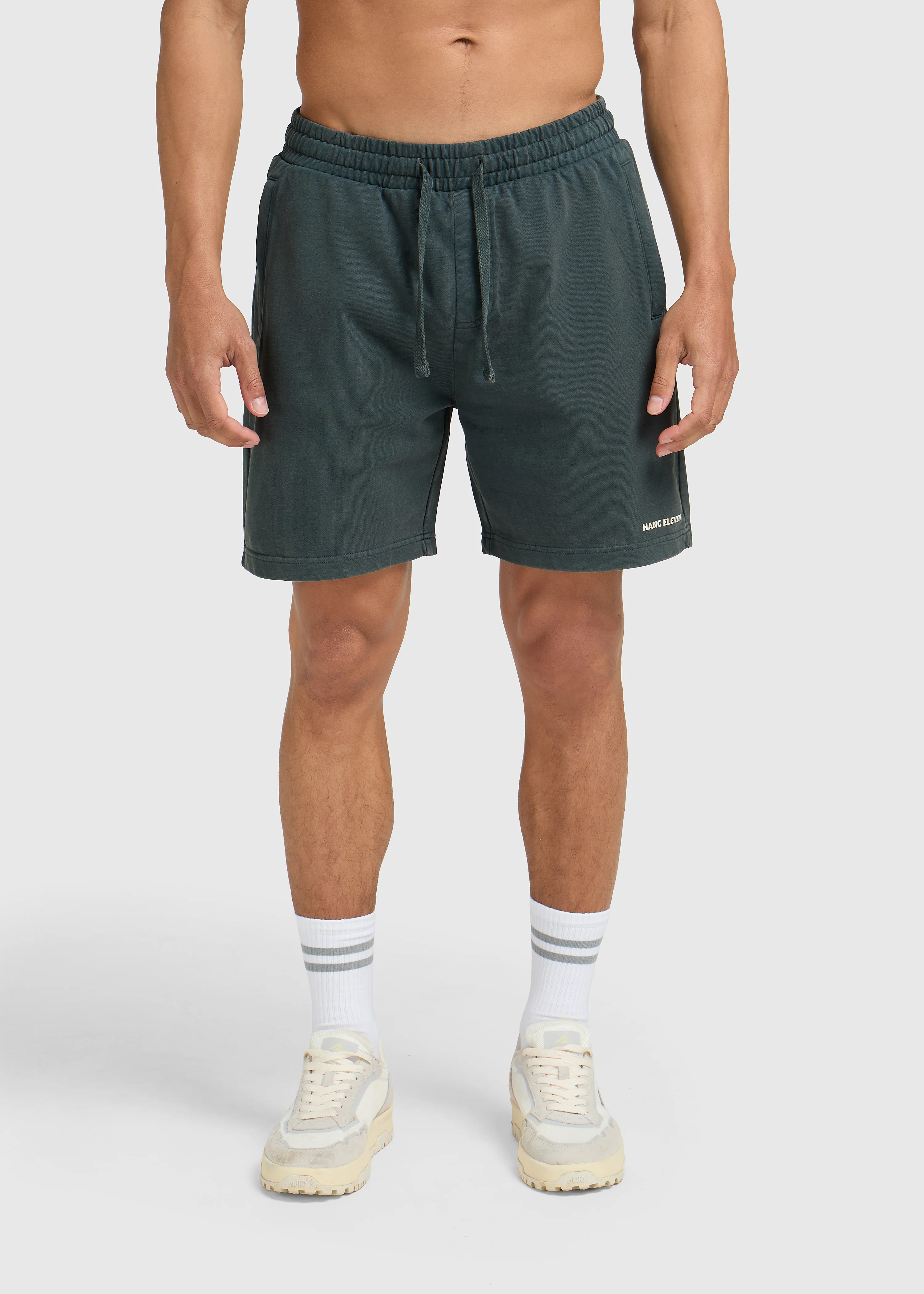 Washed Essential Sweat Short - Teal - Image 4