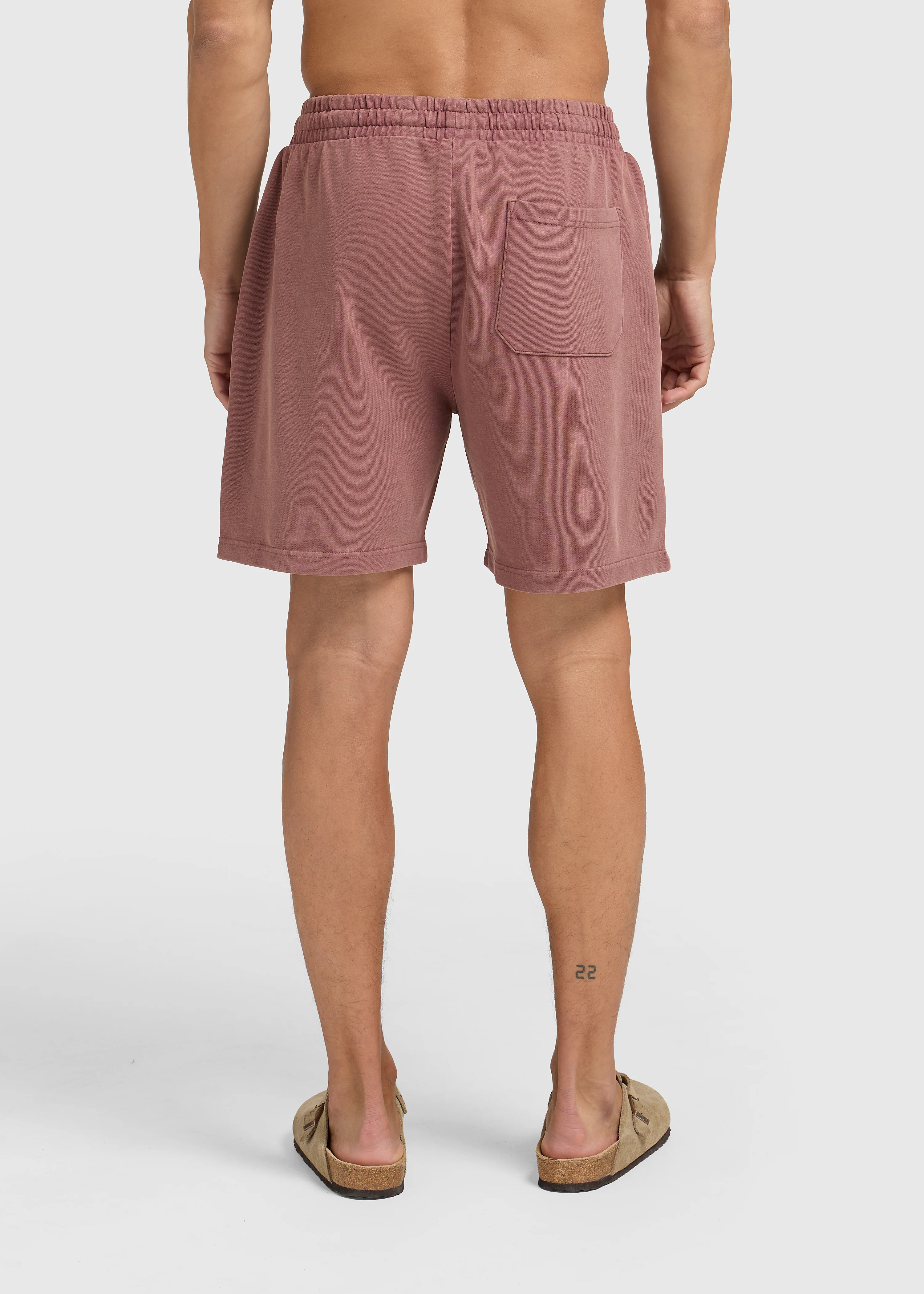 Washed Essential Sweat Short - Red - Image 2