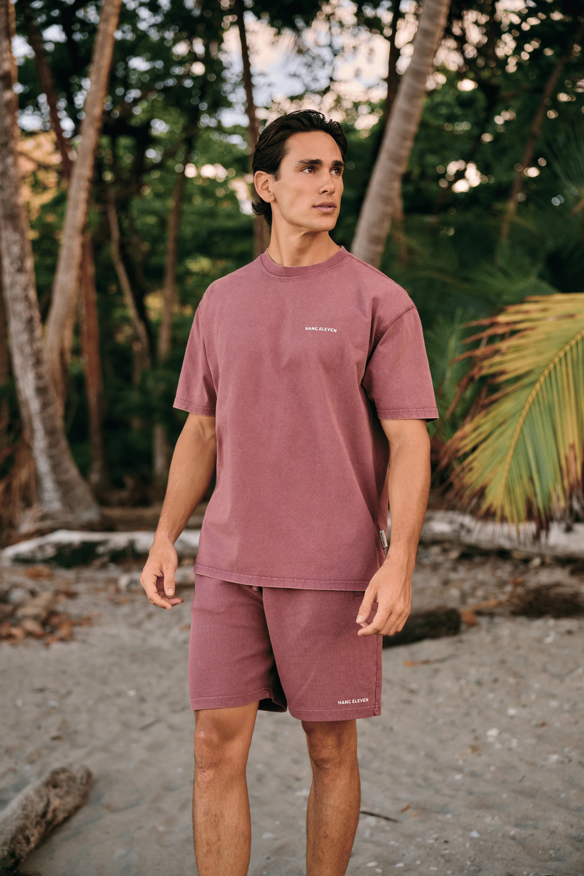 Washed Essential Sweat Short - Red - Image 6