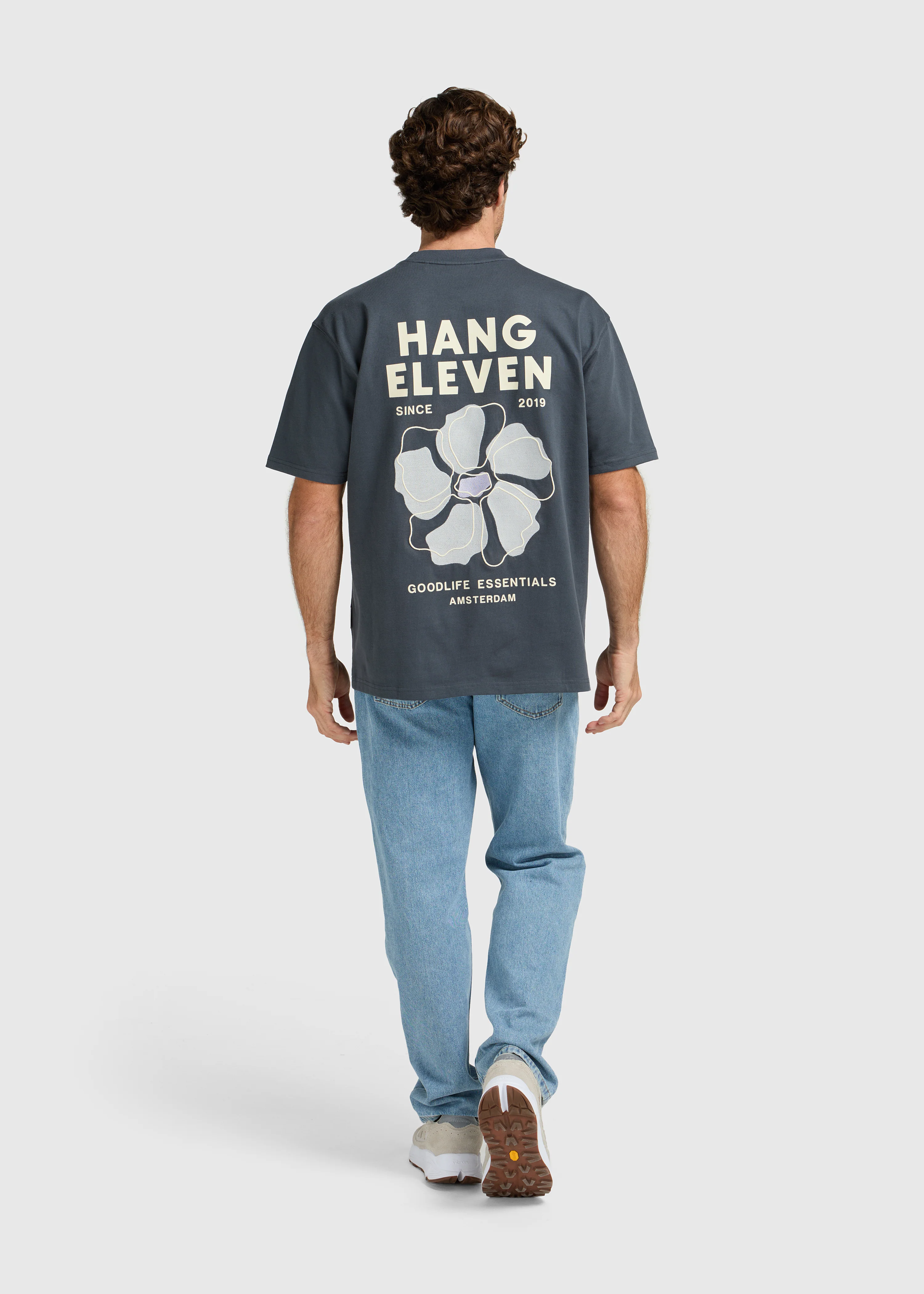 Floral Tee - Ombre Blue - Image 4