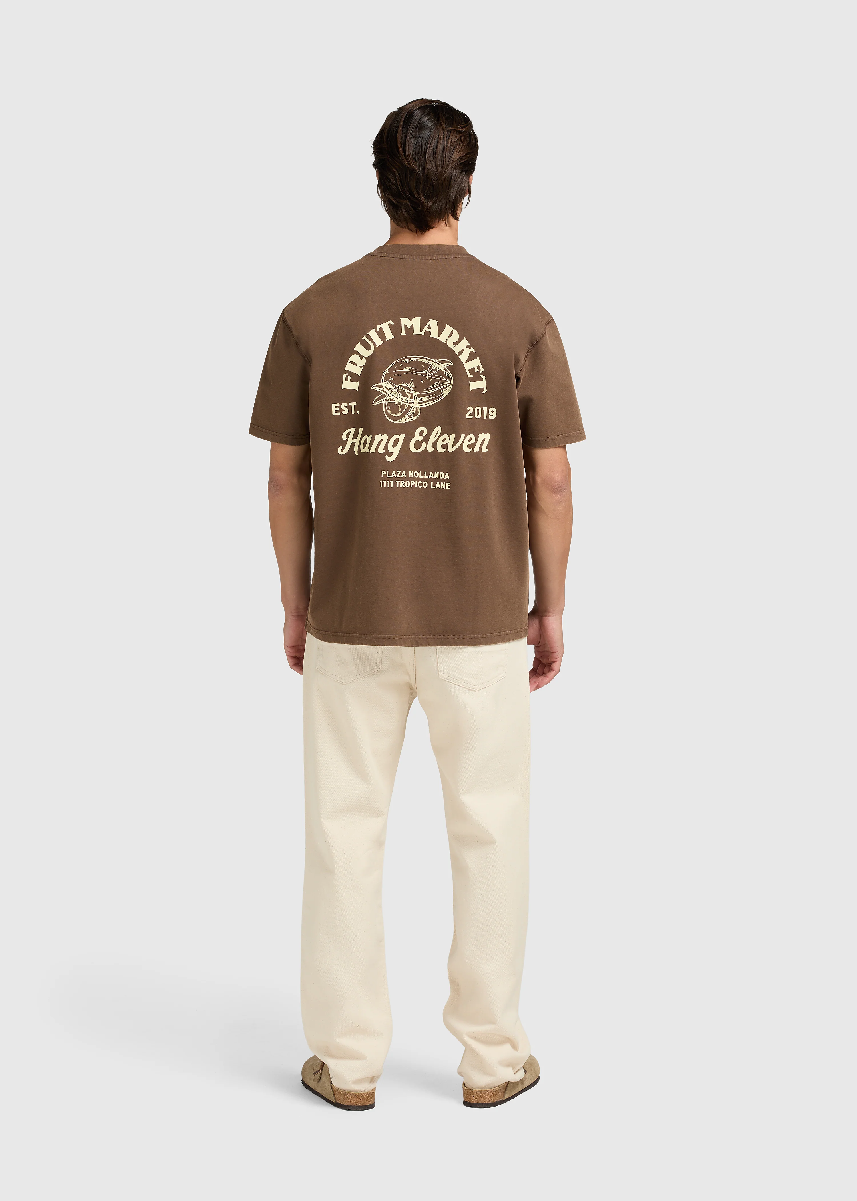 Fruit Market Tee - Washed Brown - Image 4