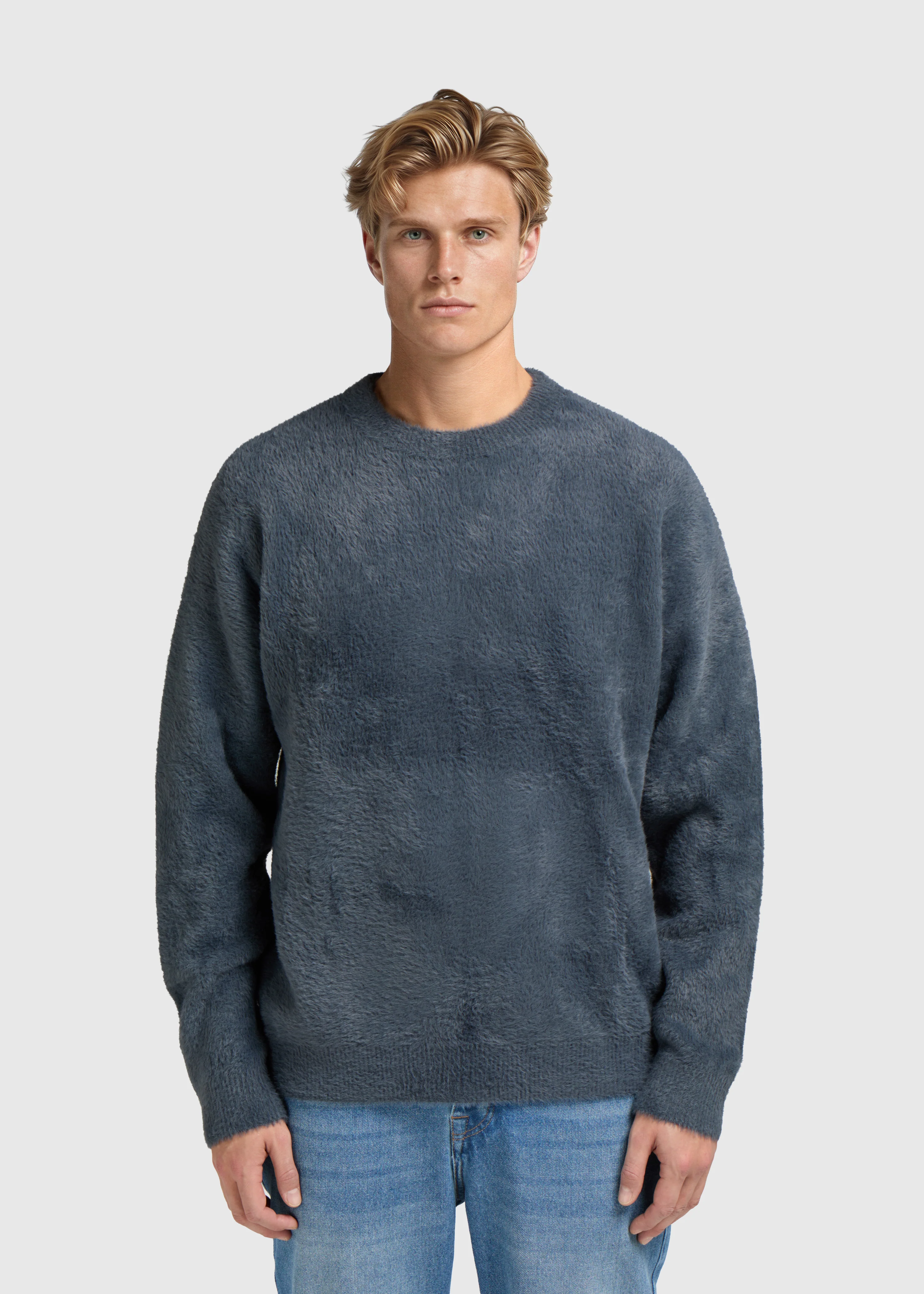 Hairy Brand Crewneck - Ombre Blue - Image 2