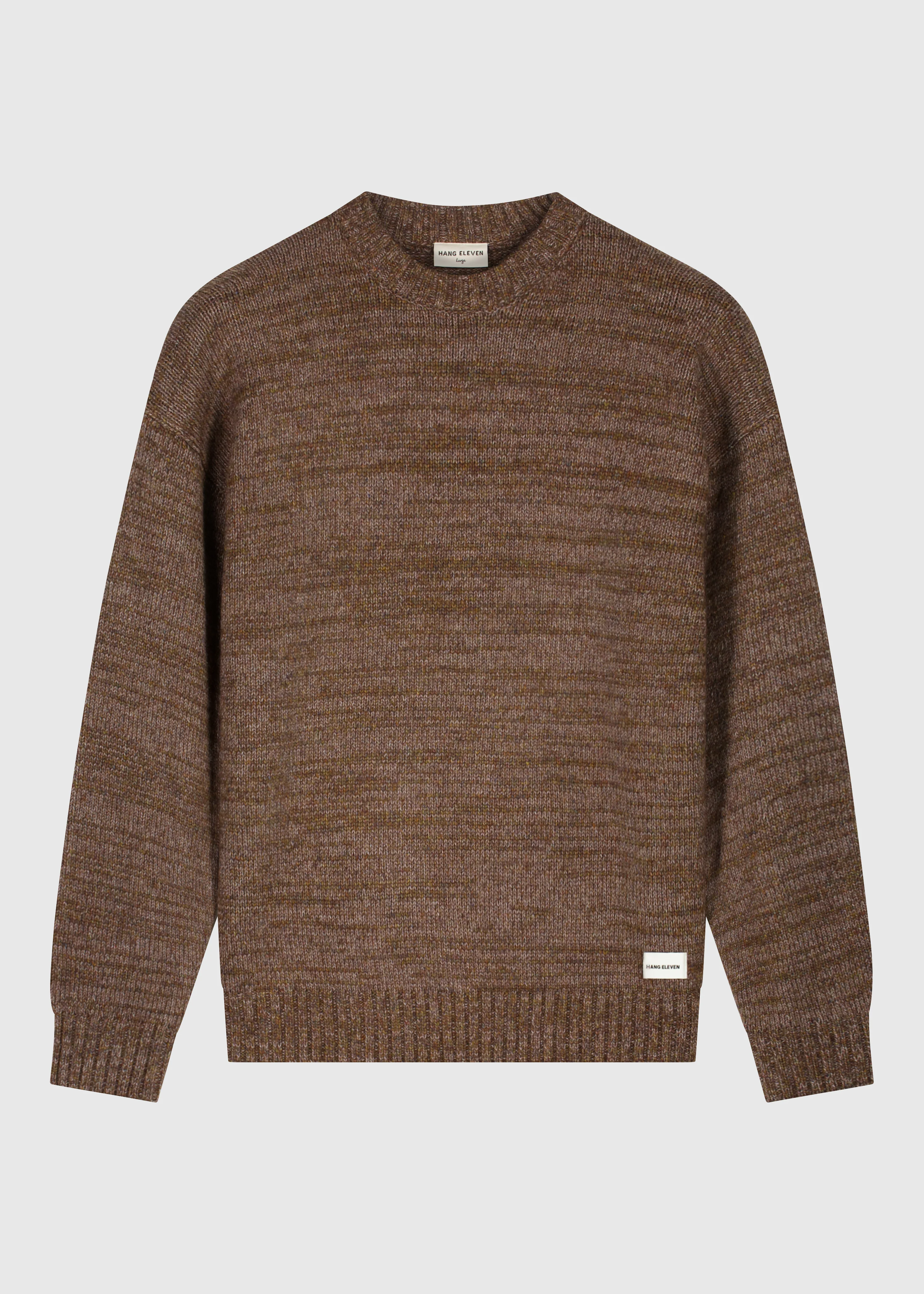 Heavy Knit Crewneck - Brown Melange - Image 3