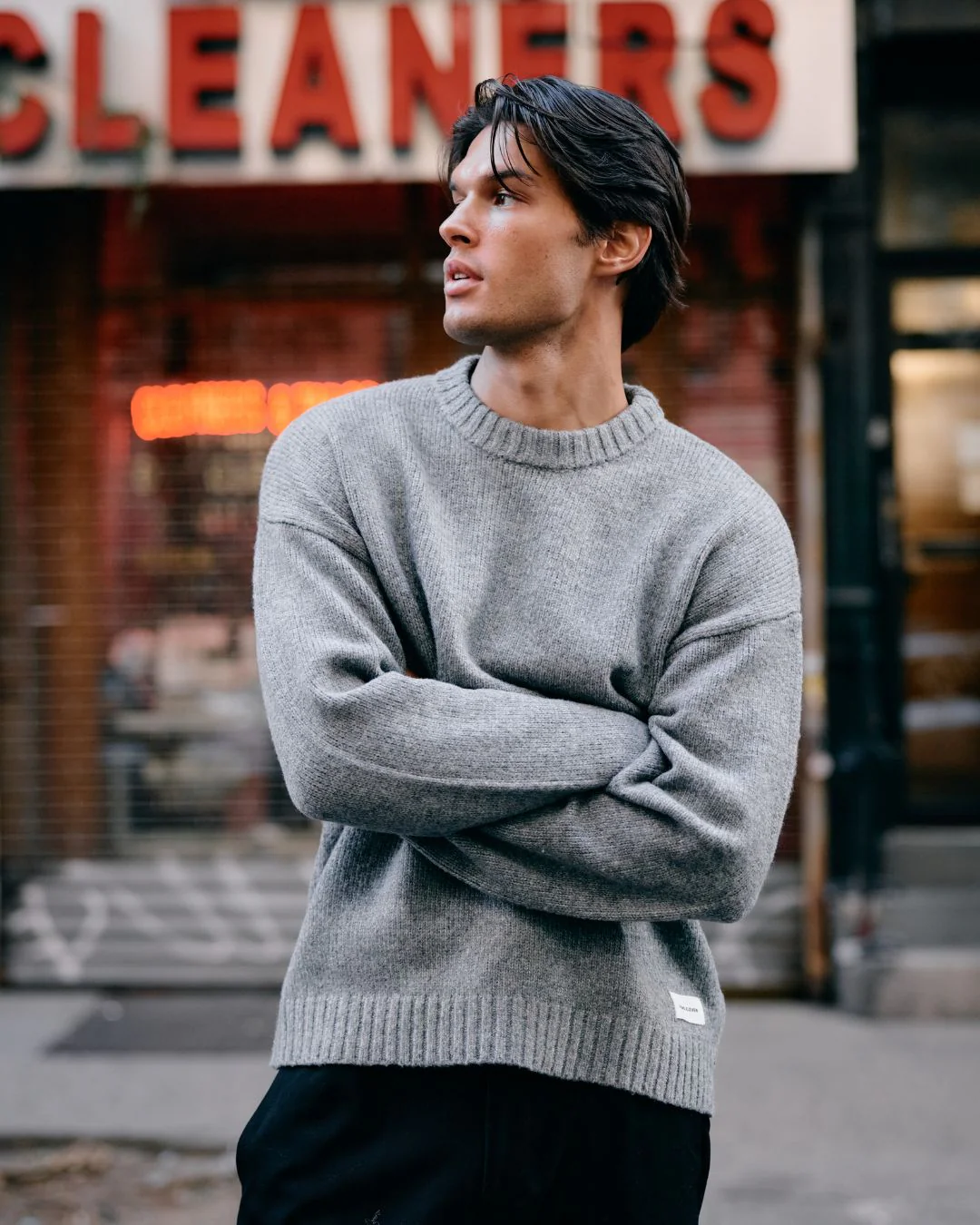 Heavy Knit Crewneck - Grey Melee - Image 3