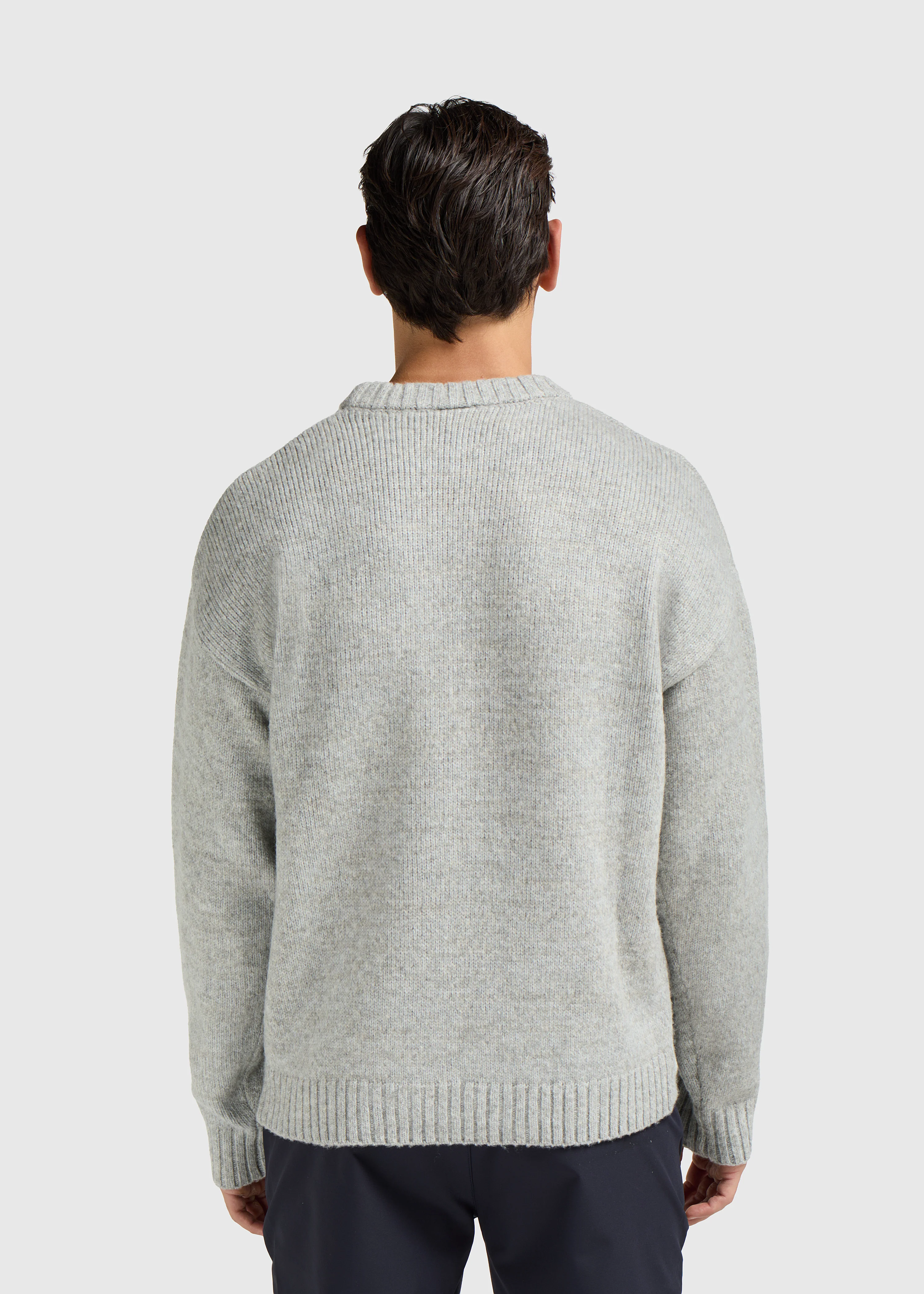 Heavy Knit Crewneck - Grey Melee - Image 4