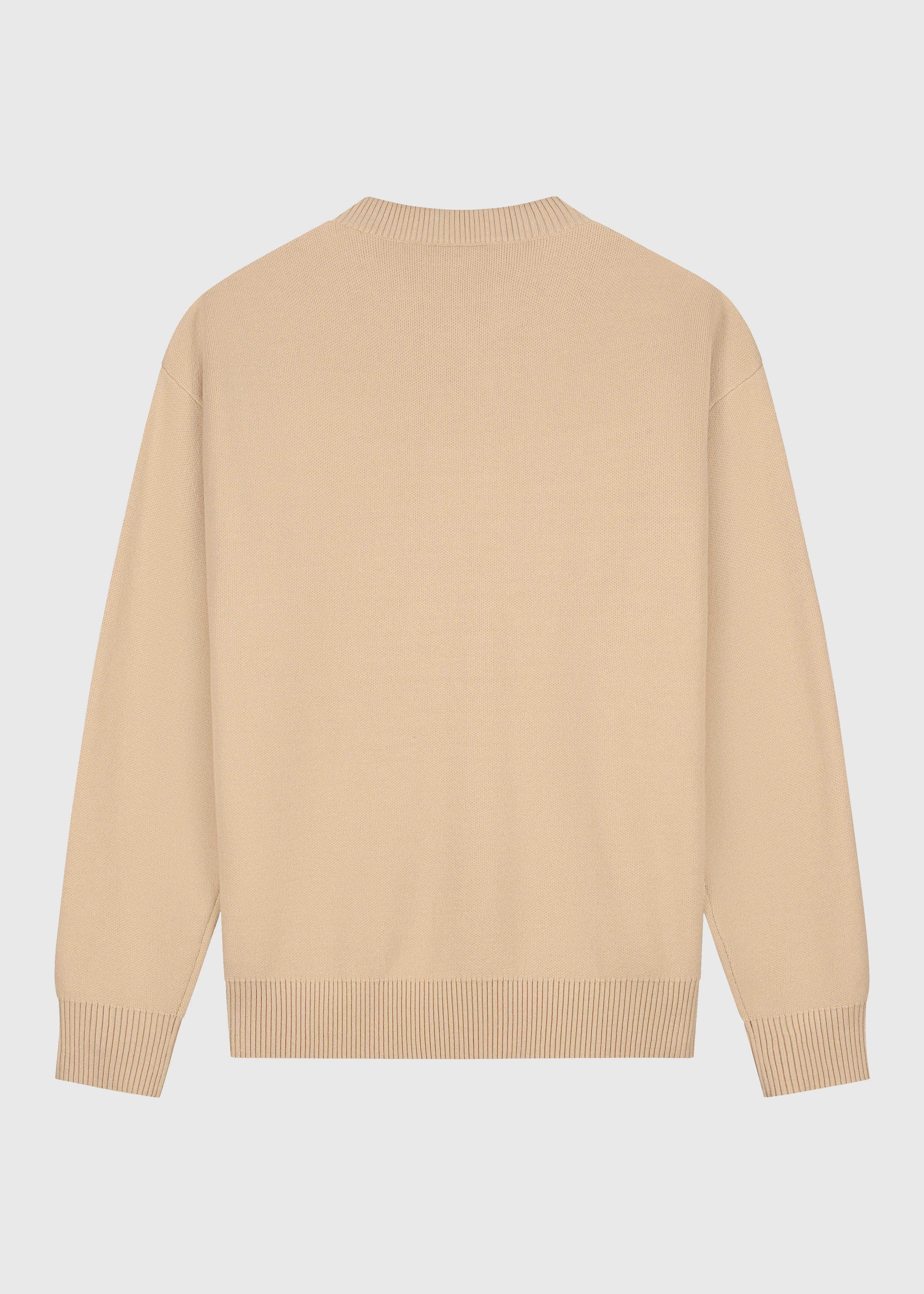 Heavy Logo Knit Crewneck - Sand - Image 3