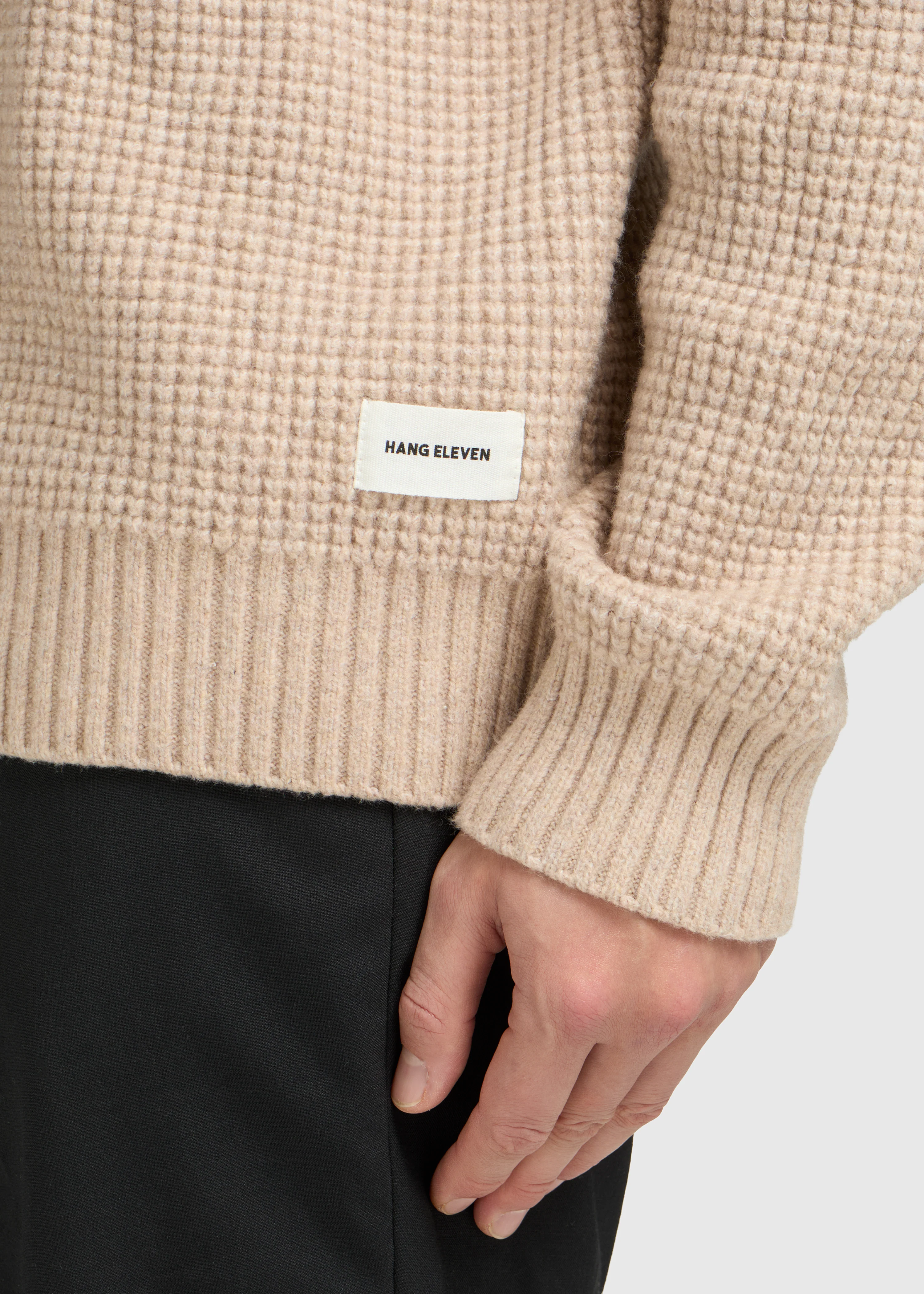 Riva Waffle Polo - Dark Sand - Image 4