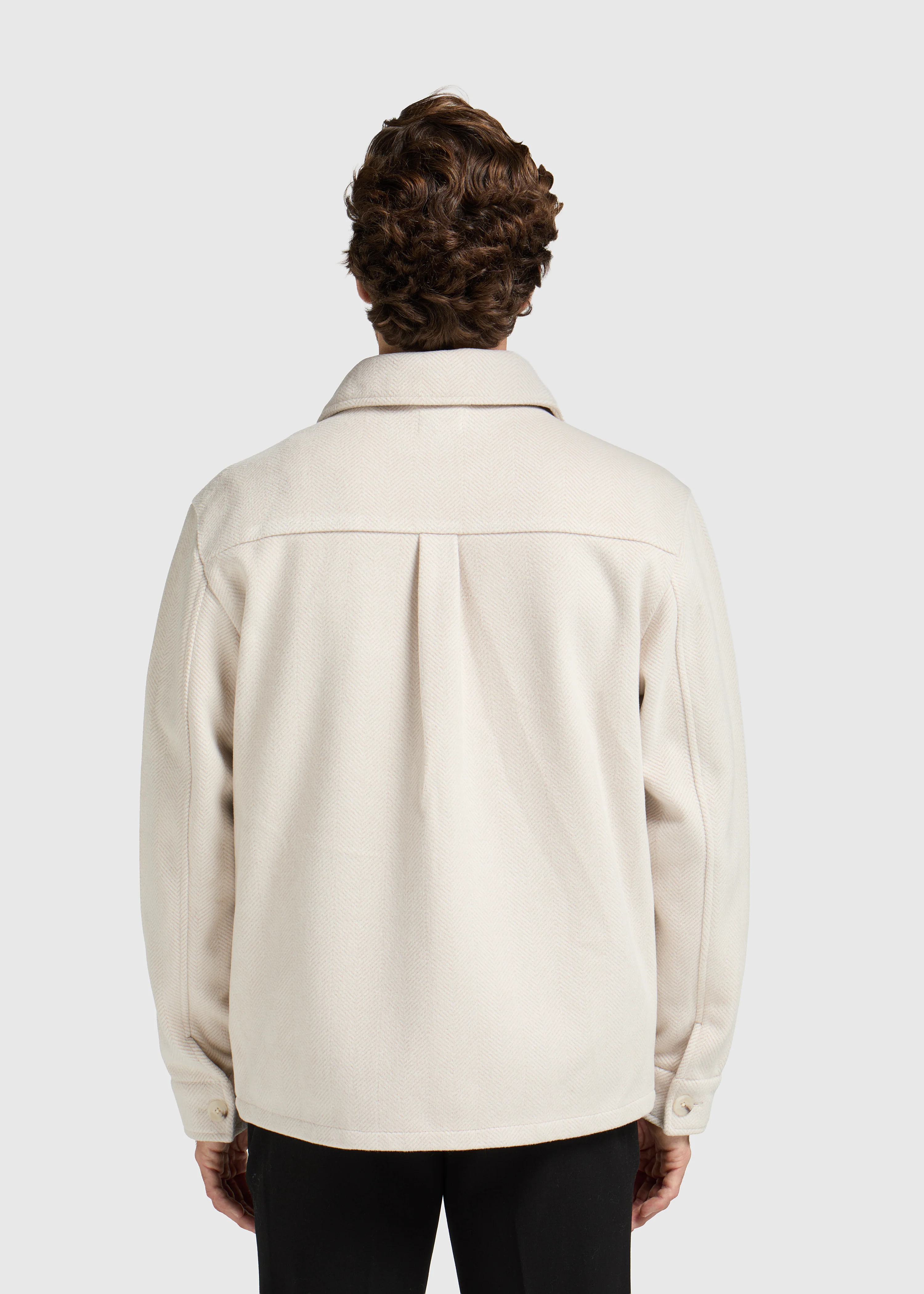 Herringbone Jacket - Light Sand - Image 3