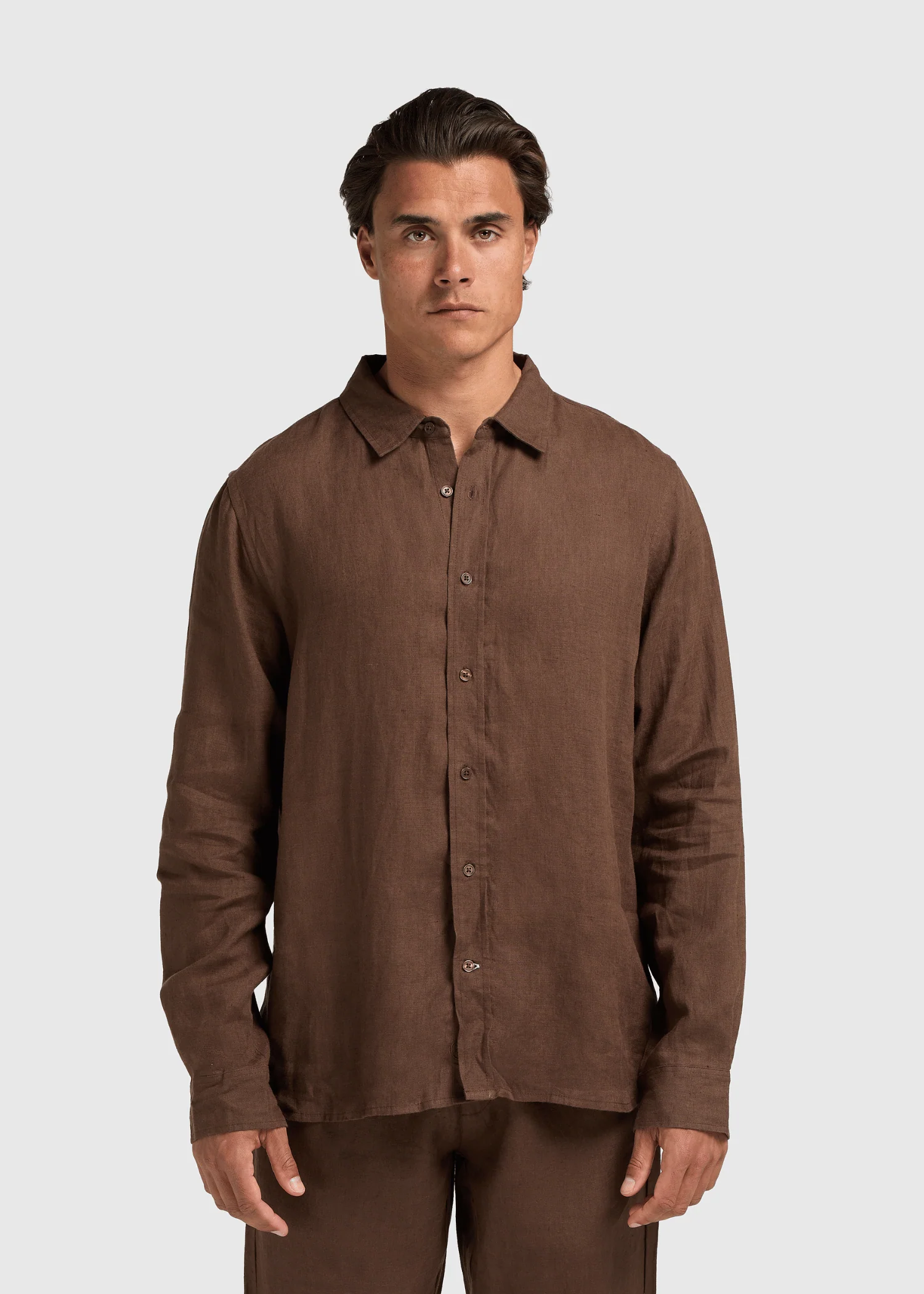 Linen Shirt - Espresso
