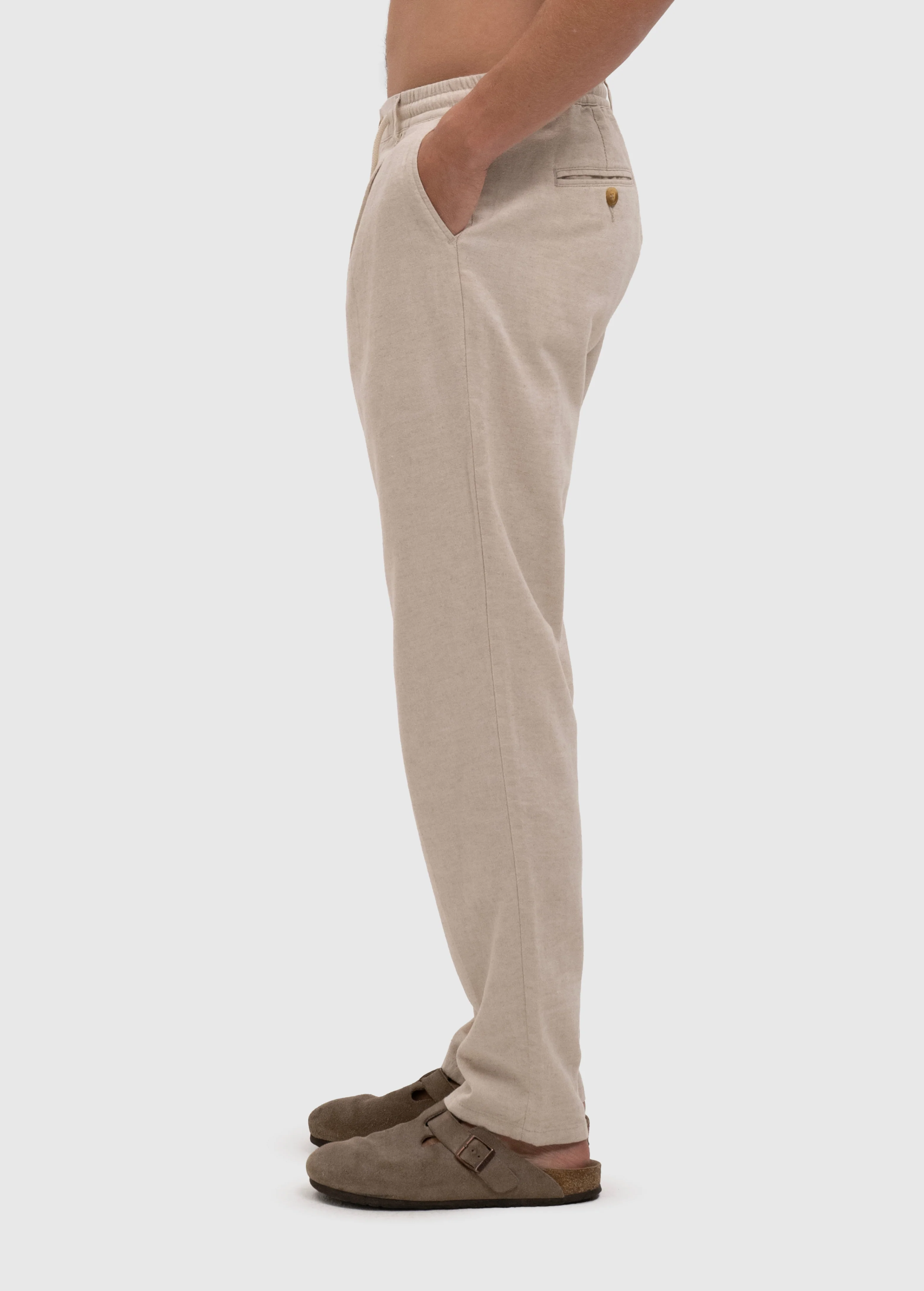 The Baggy Linen Pants - Sand - Image 3