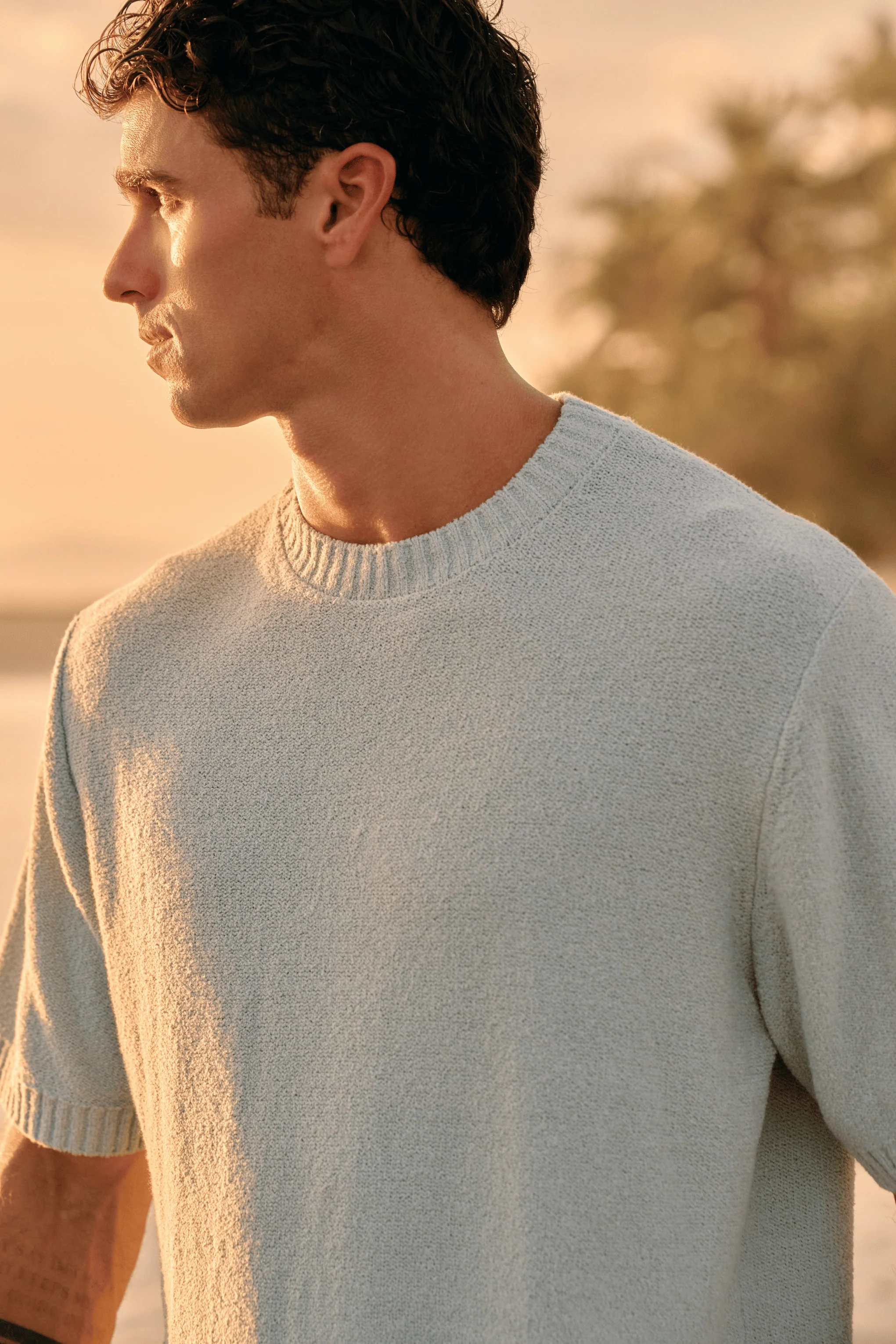 Loop Knit Tee - White - Image 6