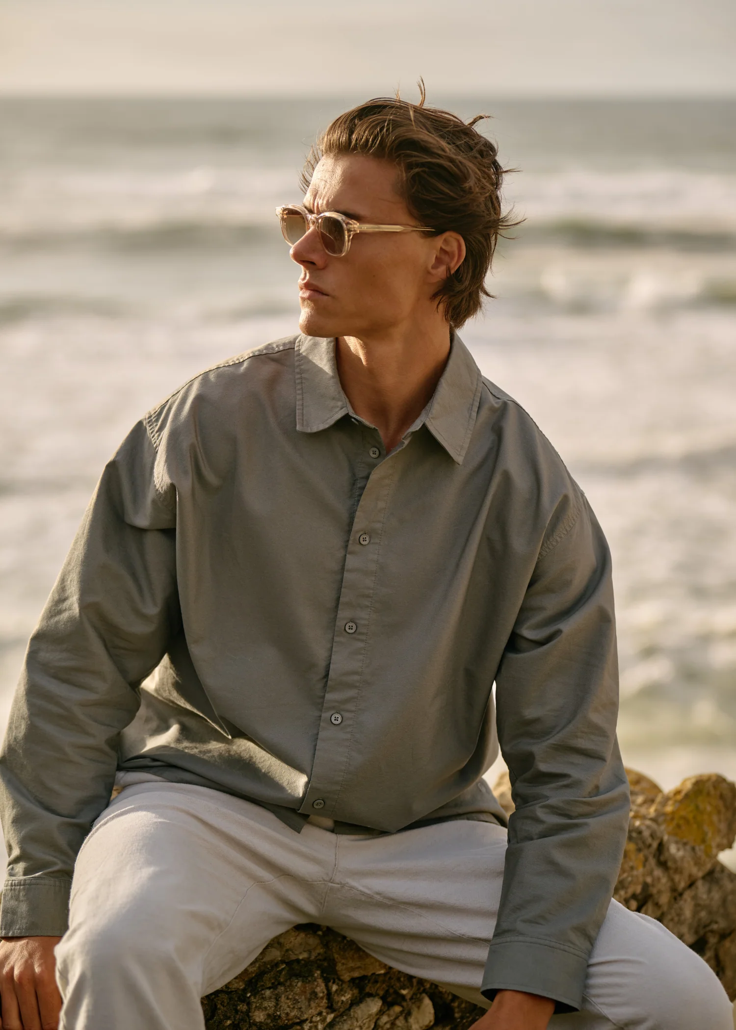 Oxford Shirt - Stone Green