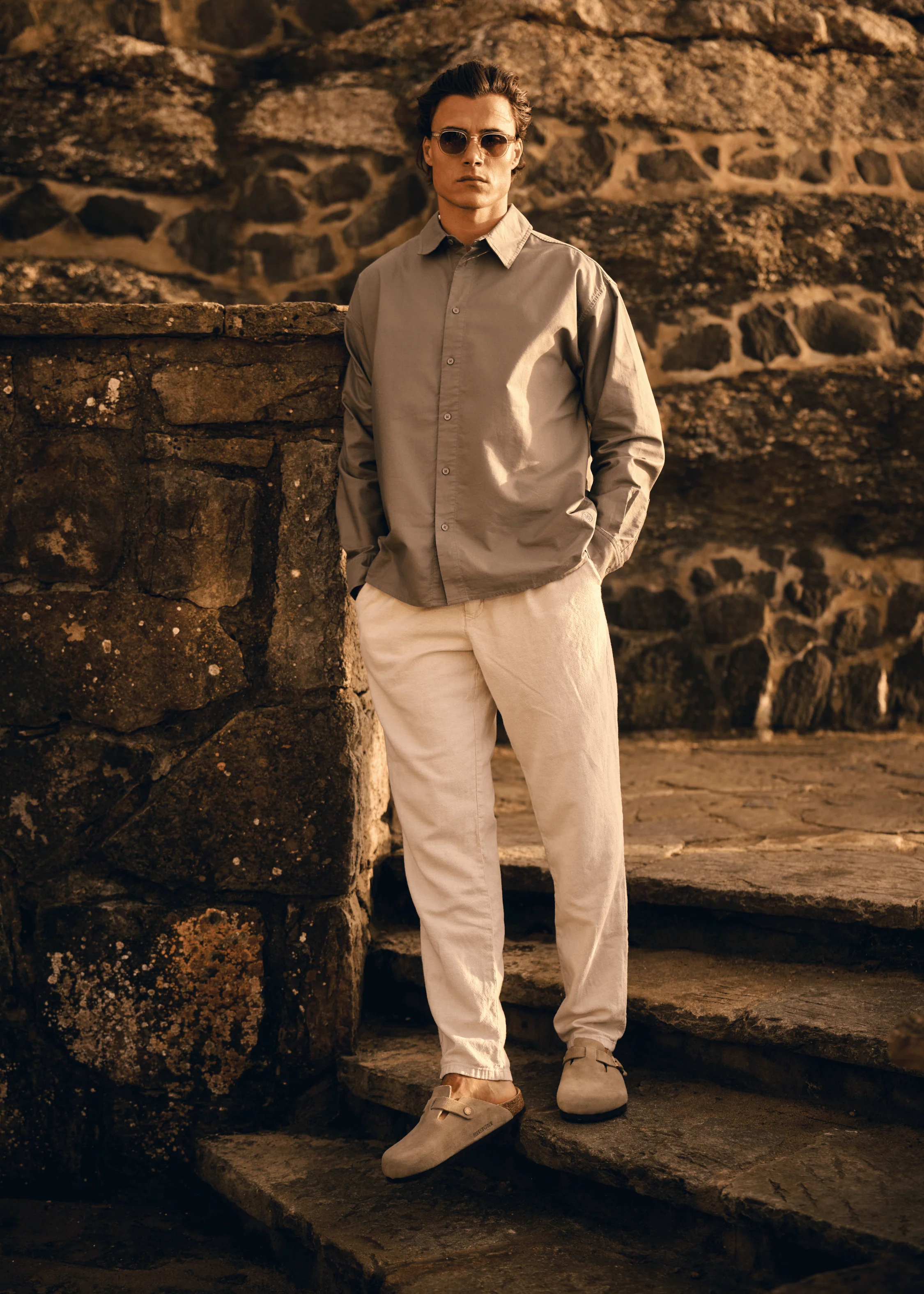 Oxford Shirt - Stone Green - Image 8