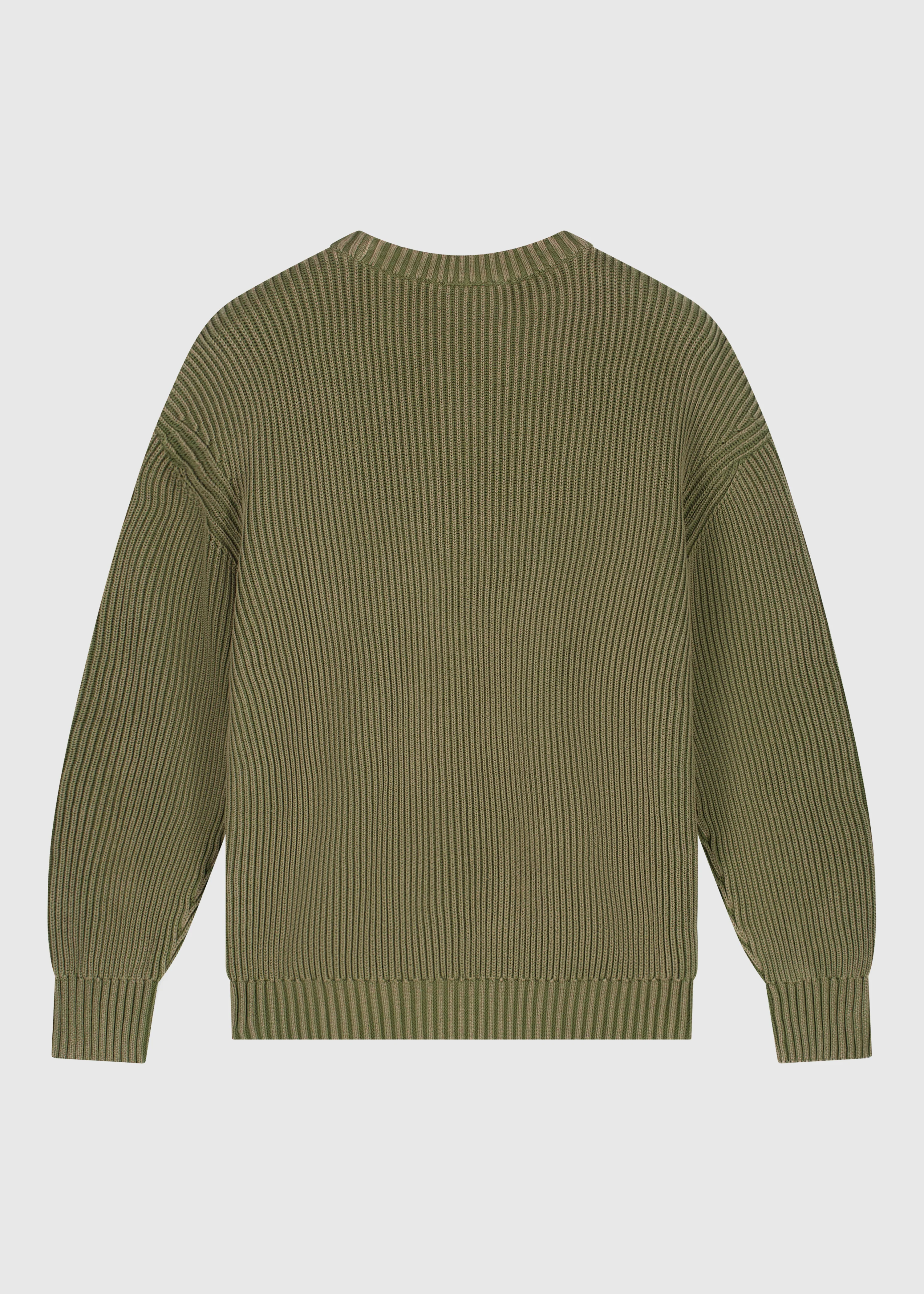 Palm Logo Knit Crewneck - Olive Green - Image 4
