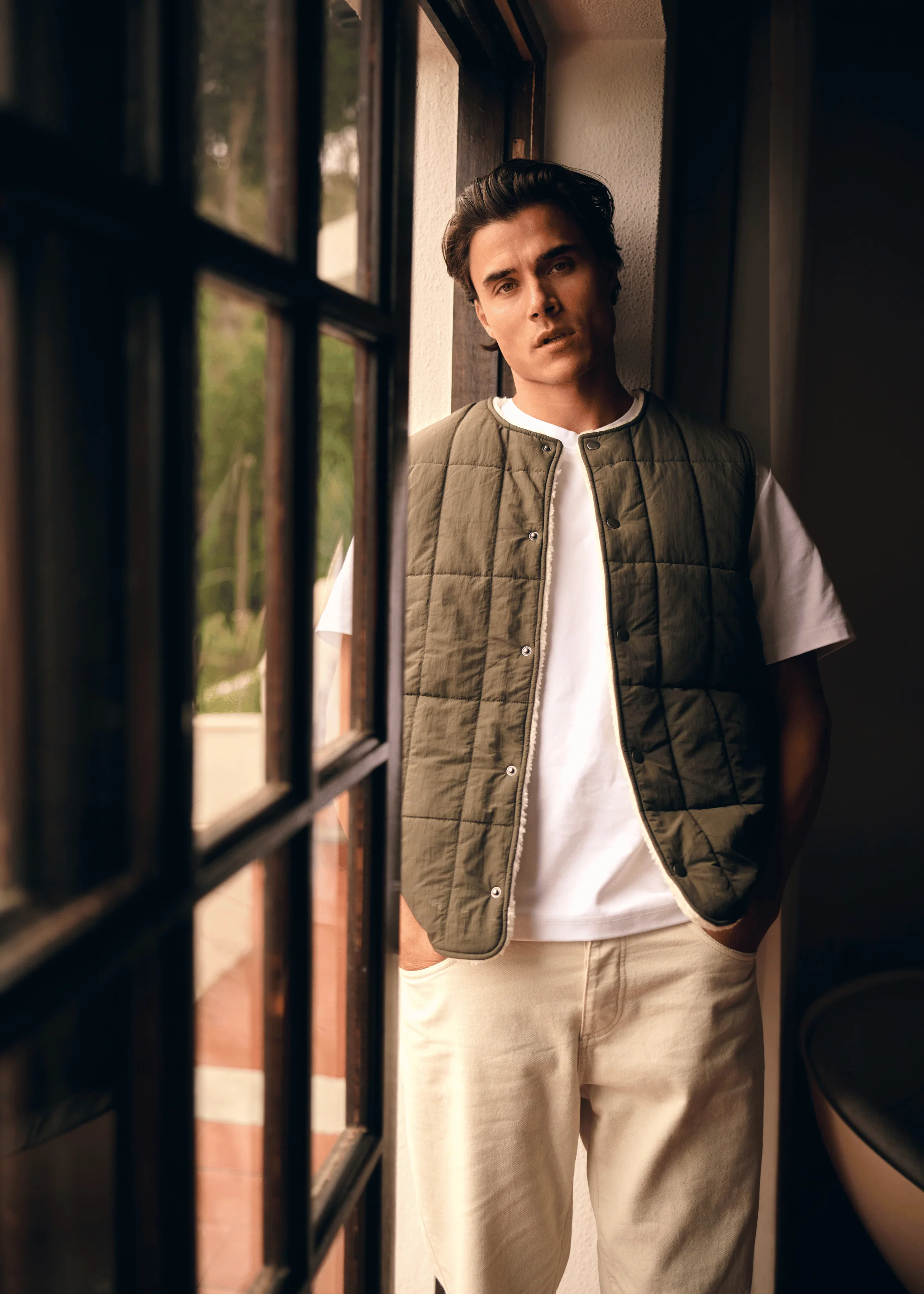Reversible Teddy Vest - Espresso Brown - Image 6