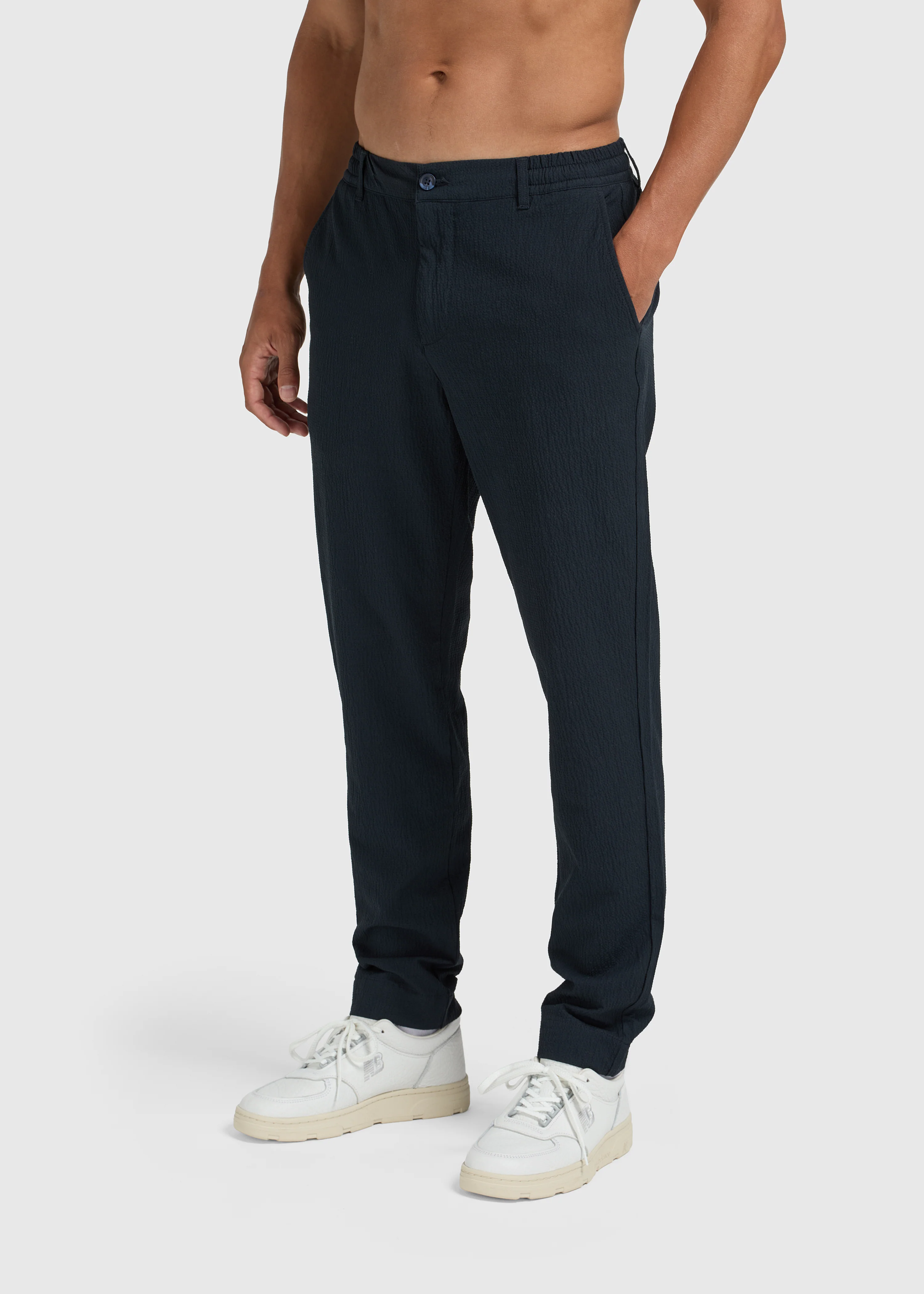 The Seersucker Trouser - Navy Blue - Image 4