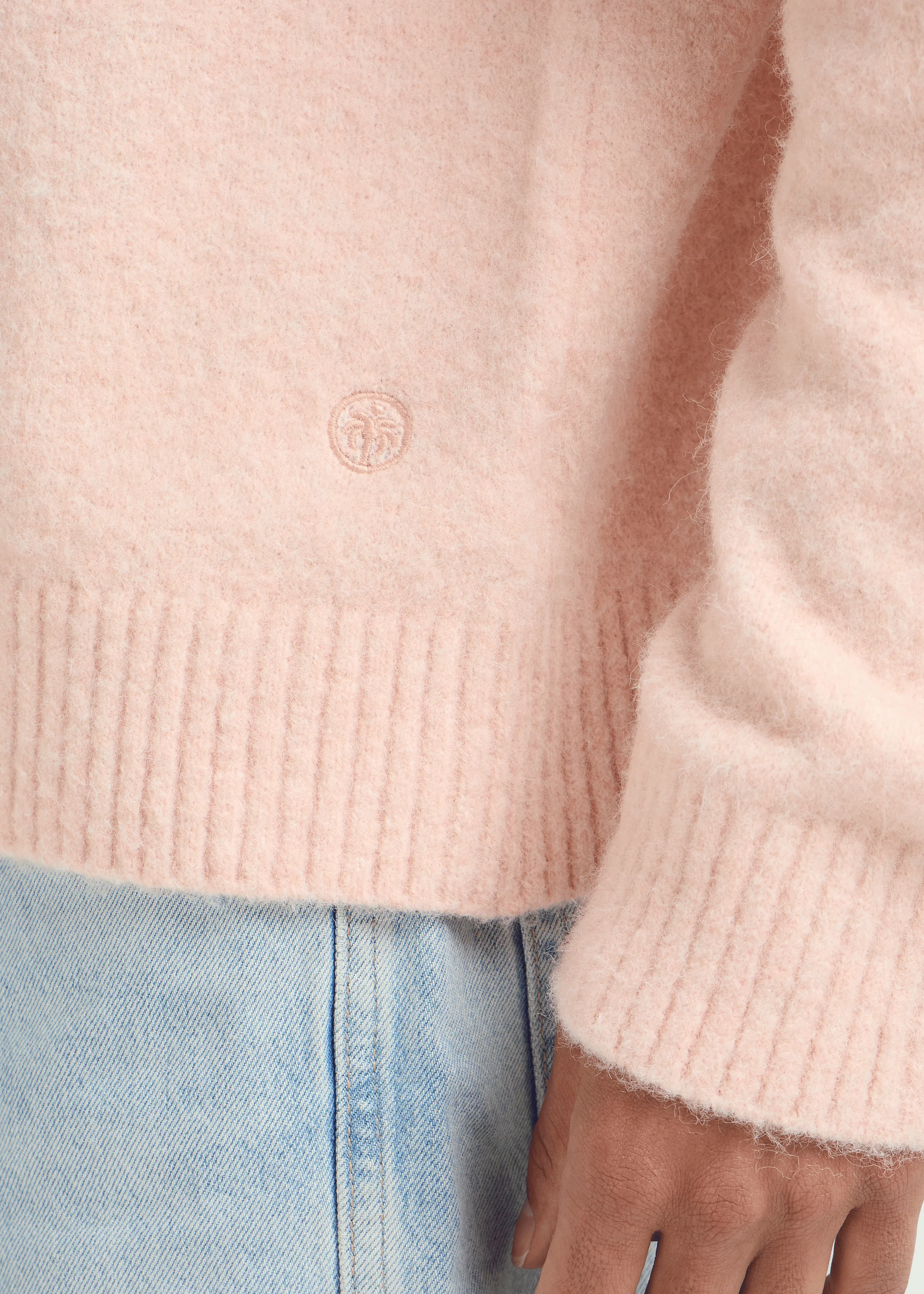 Soft Knit Crewneck - Peach - Image 3