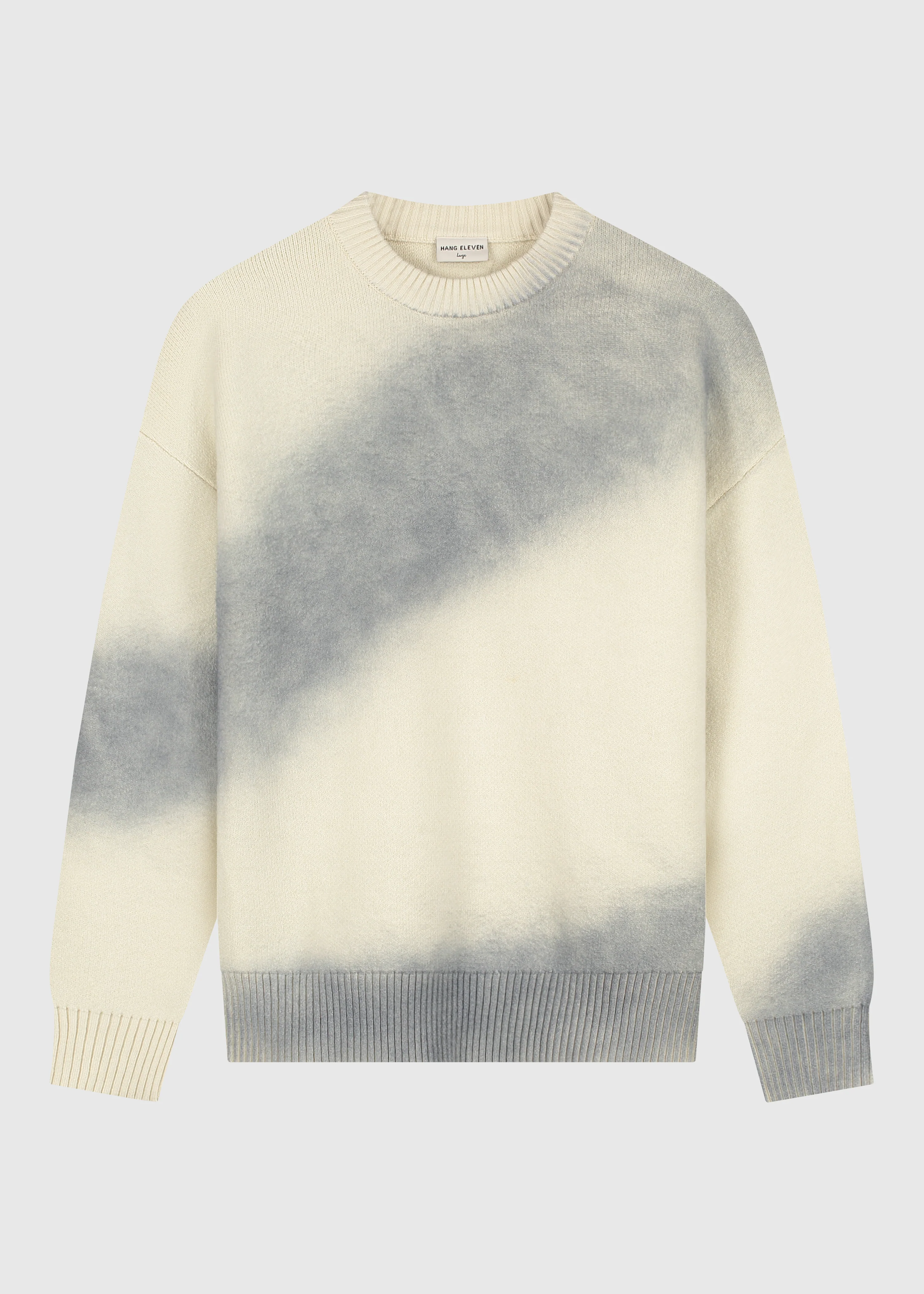 Spray Knit Crewneck - Stone Grey - Image 3