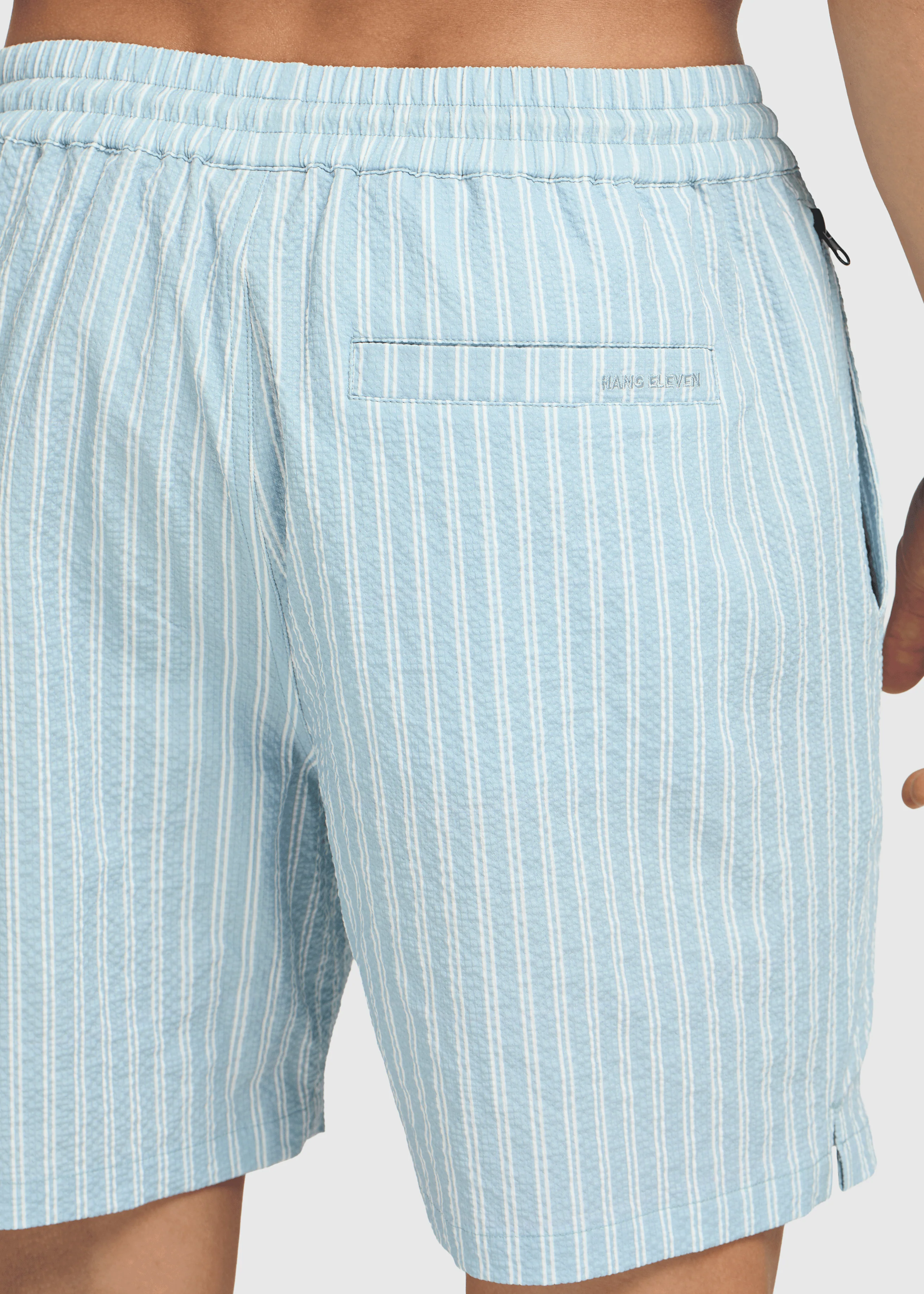 Seersucker Swim Short - Light Blue - Image 5