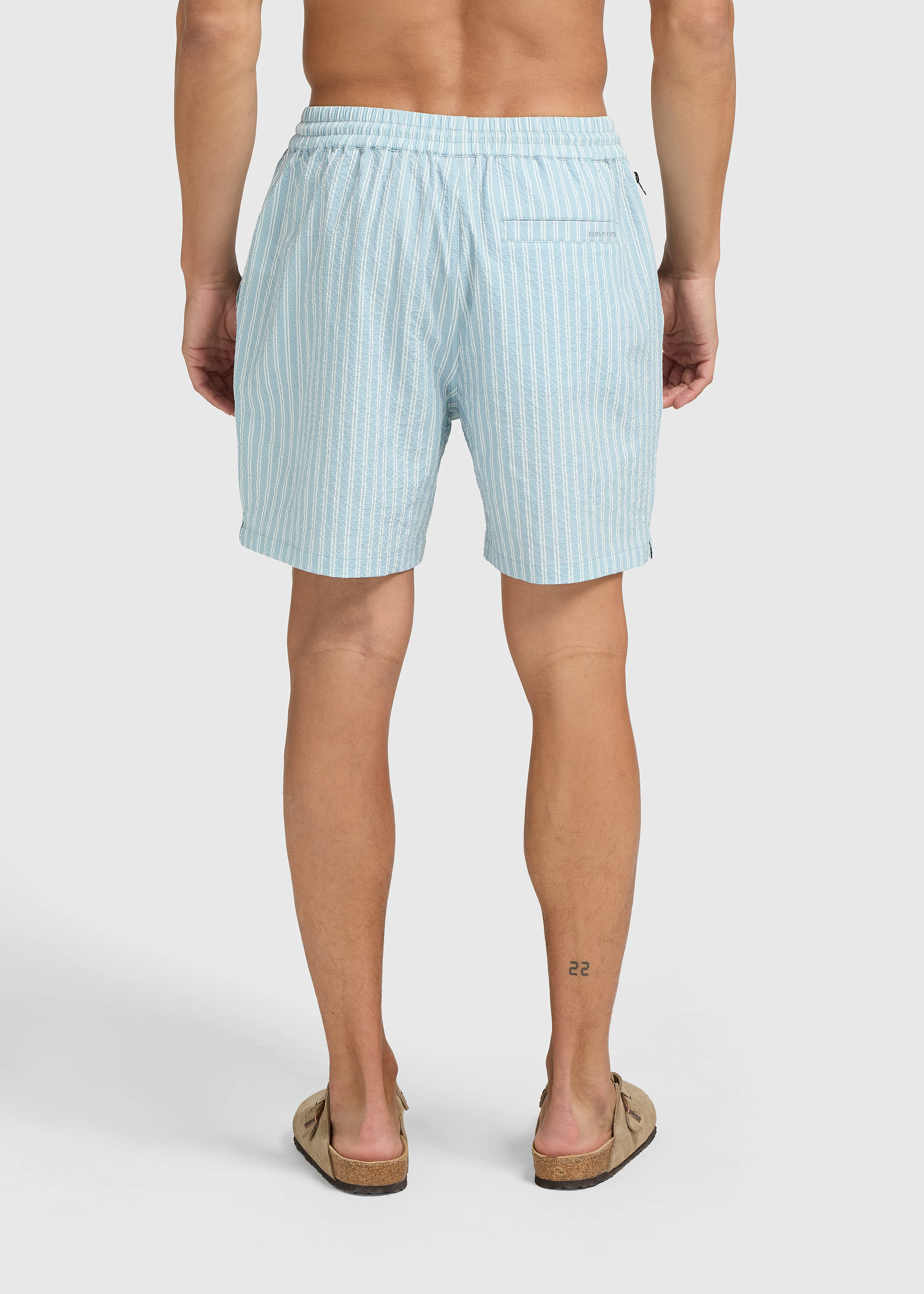 Seersucker Swim Short - Light Blue - Image 8