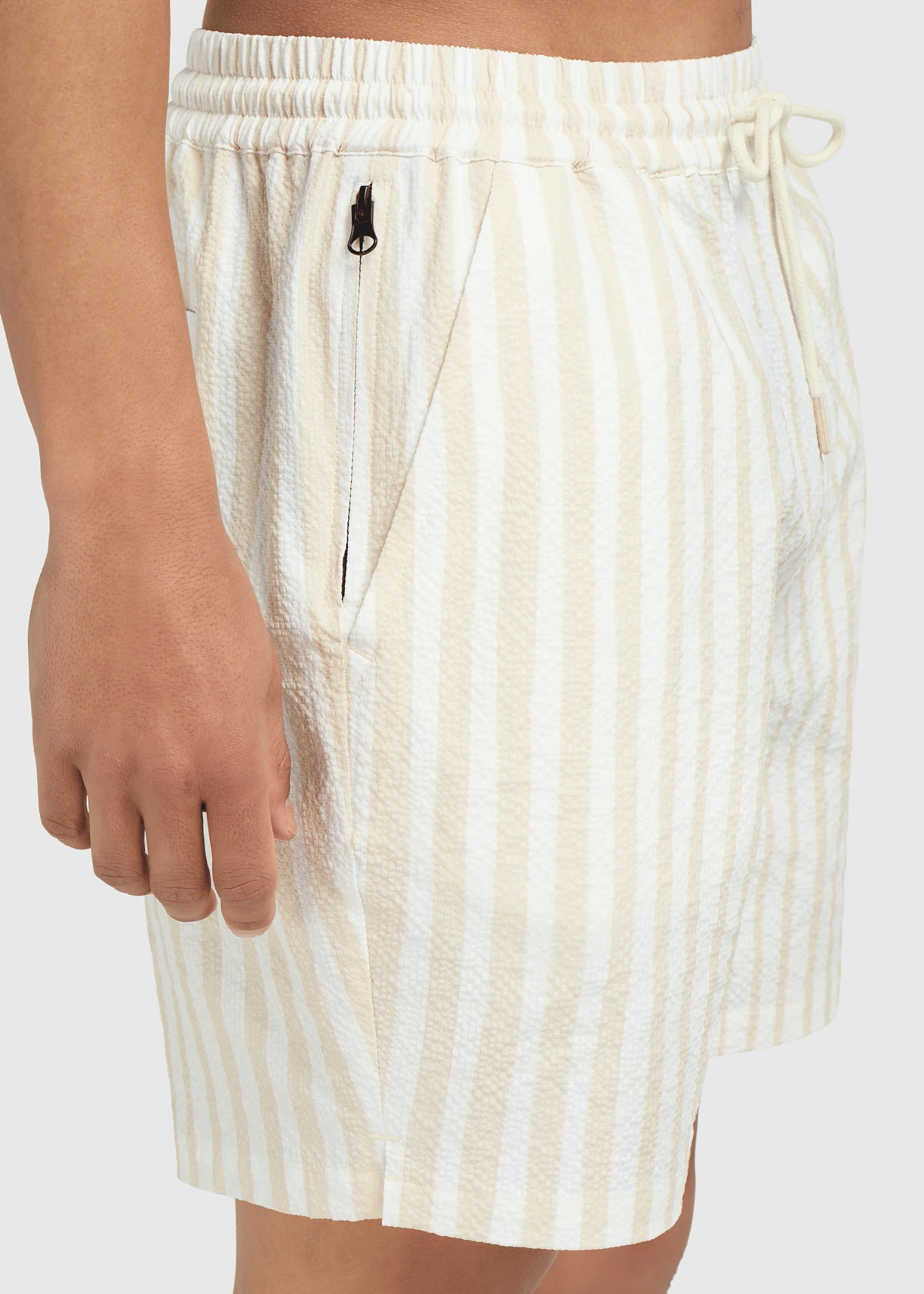 Seersucker Swim Short - White Sand - Image 6