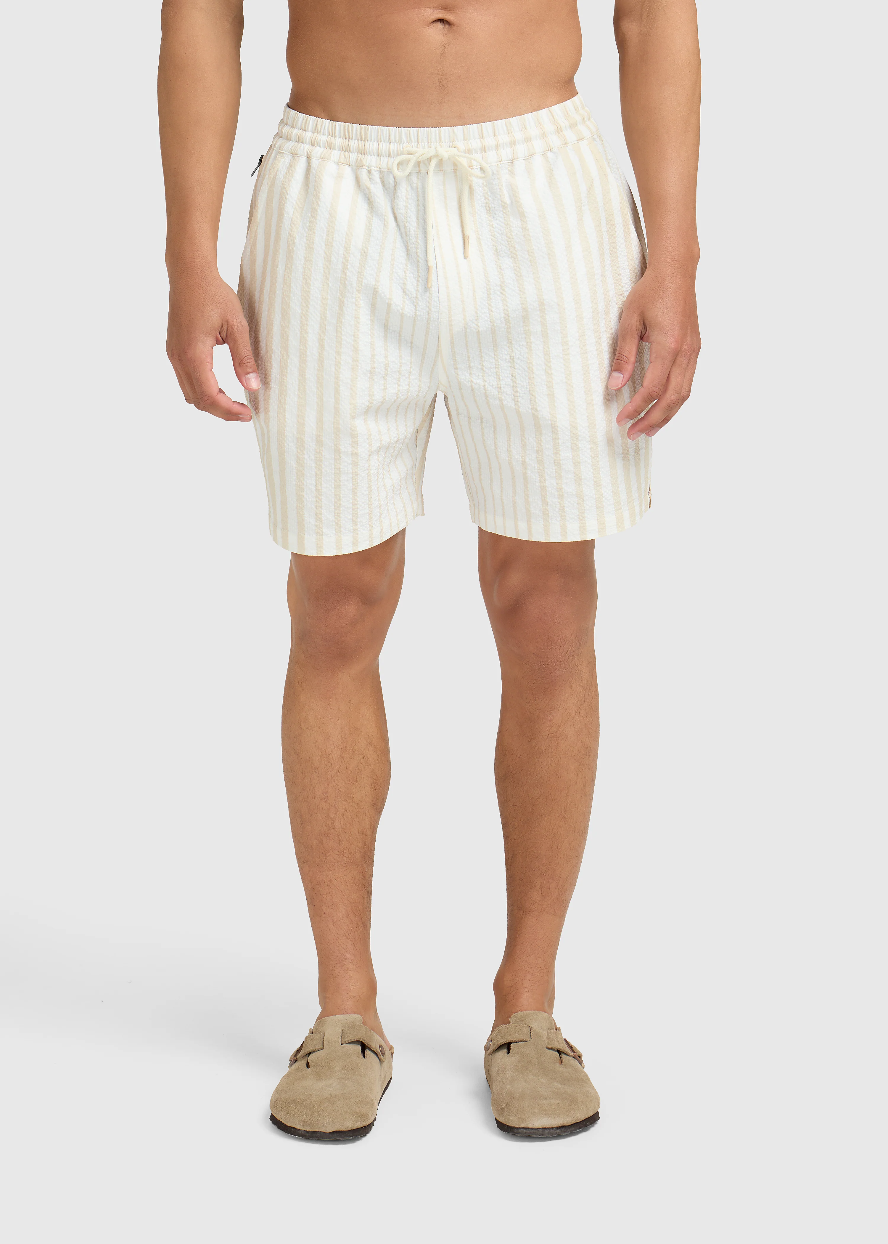 Seersucker Swim Short - White Sand - Image 7