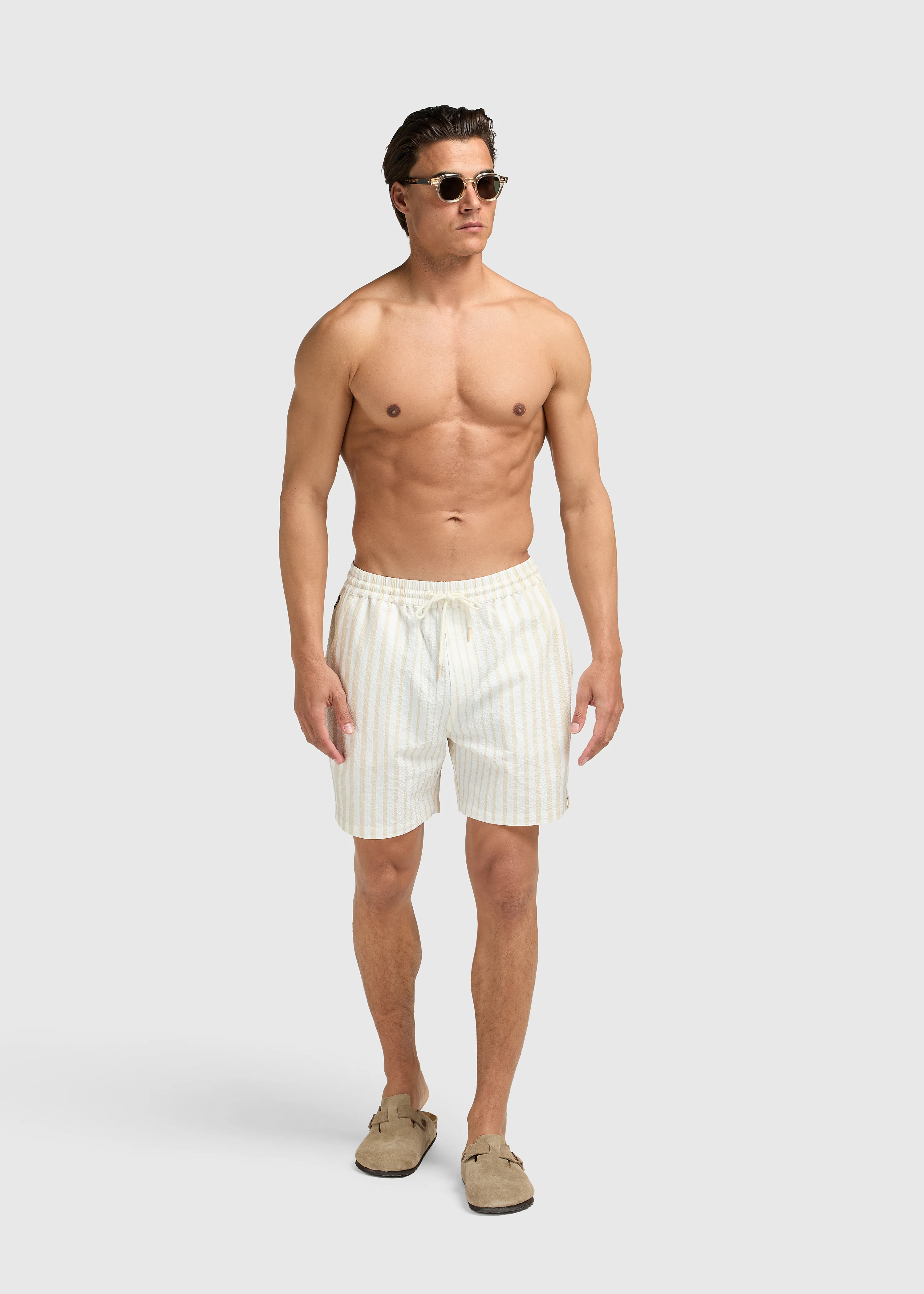 Seersucker Swim Short - White Sand - Image 9