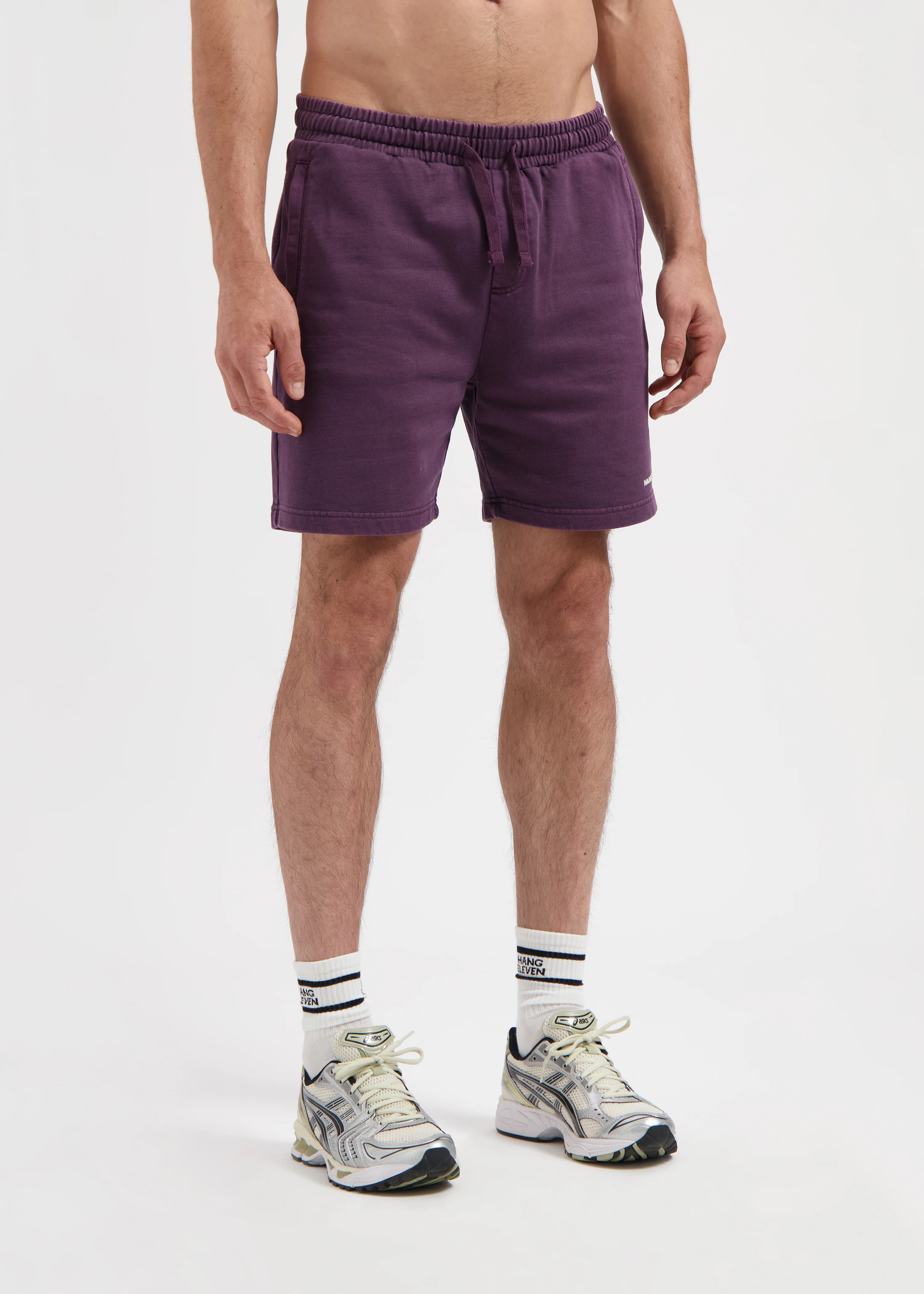 Washed Sweat Short - Dark Purple - Image 3
