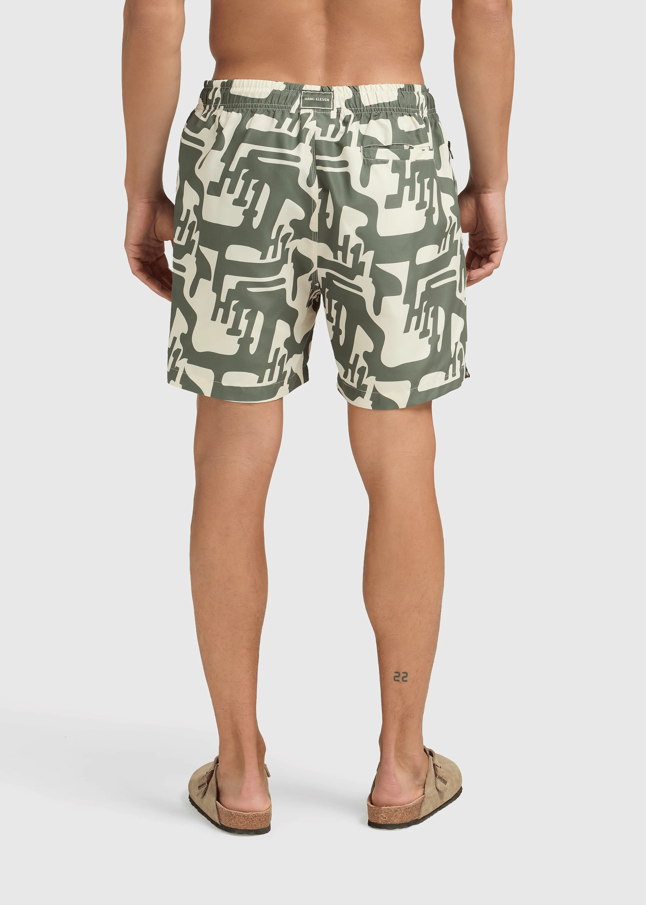 H11 Swim short - Olive green - Image 8