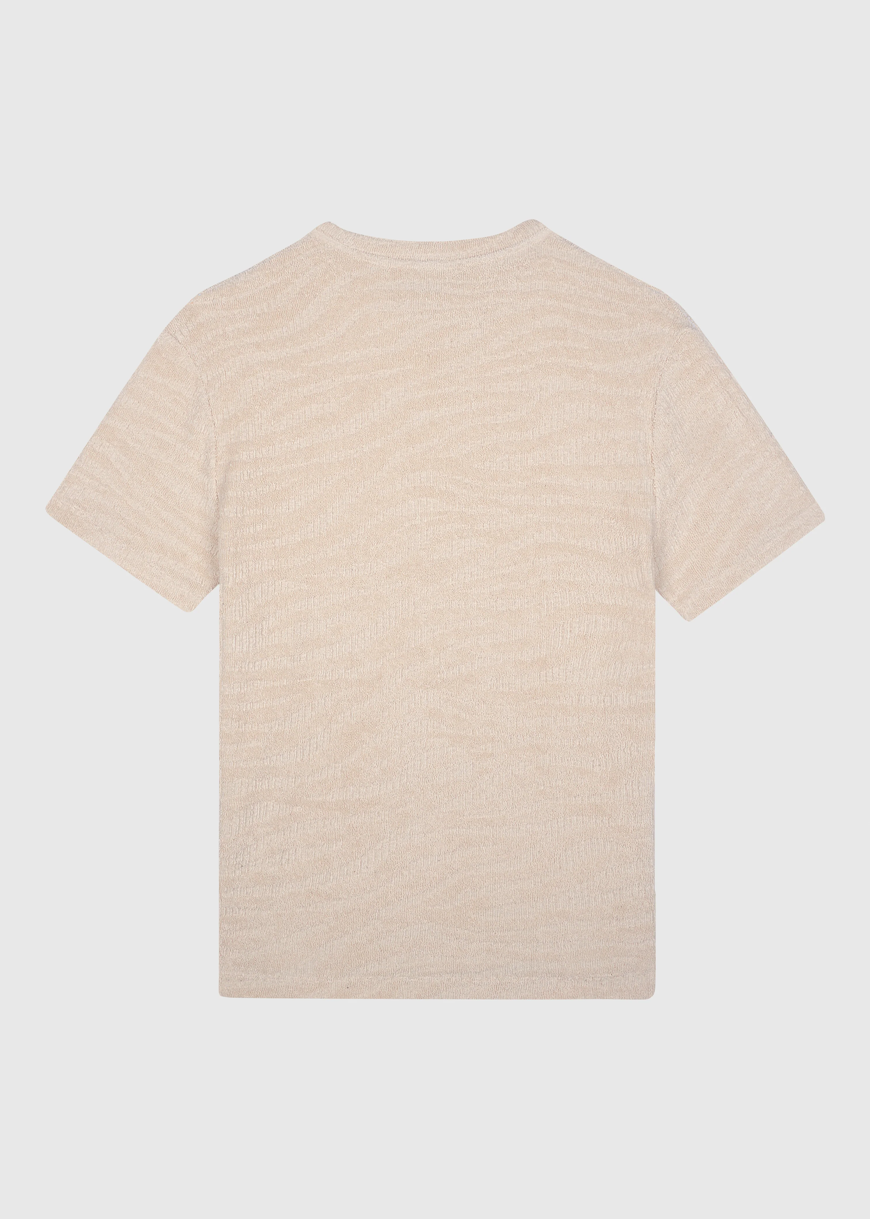 Terry Jacquard Tee - Sand - Image 4