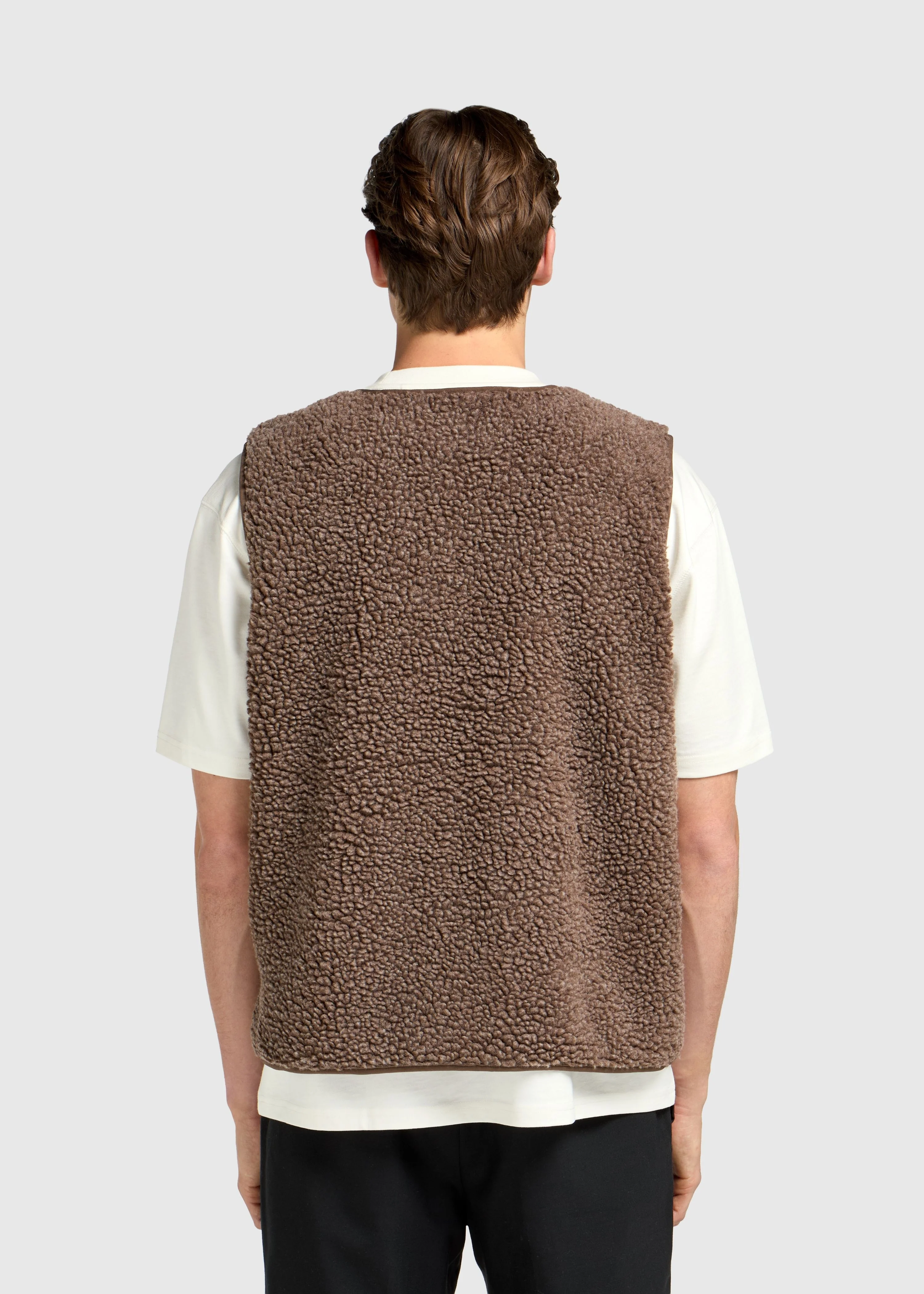 Premium Teddy Vest - Brown - Image 3