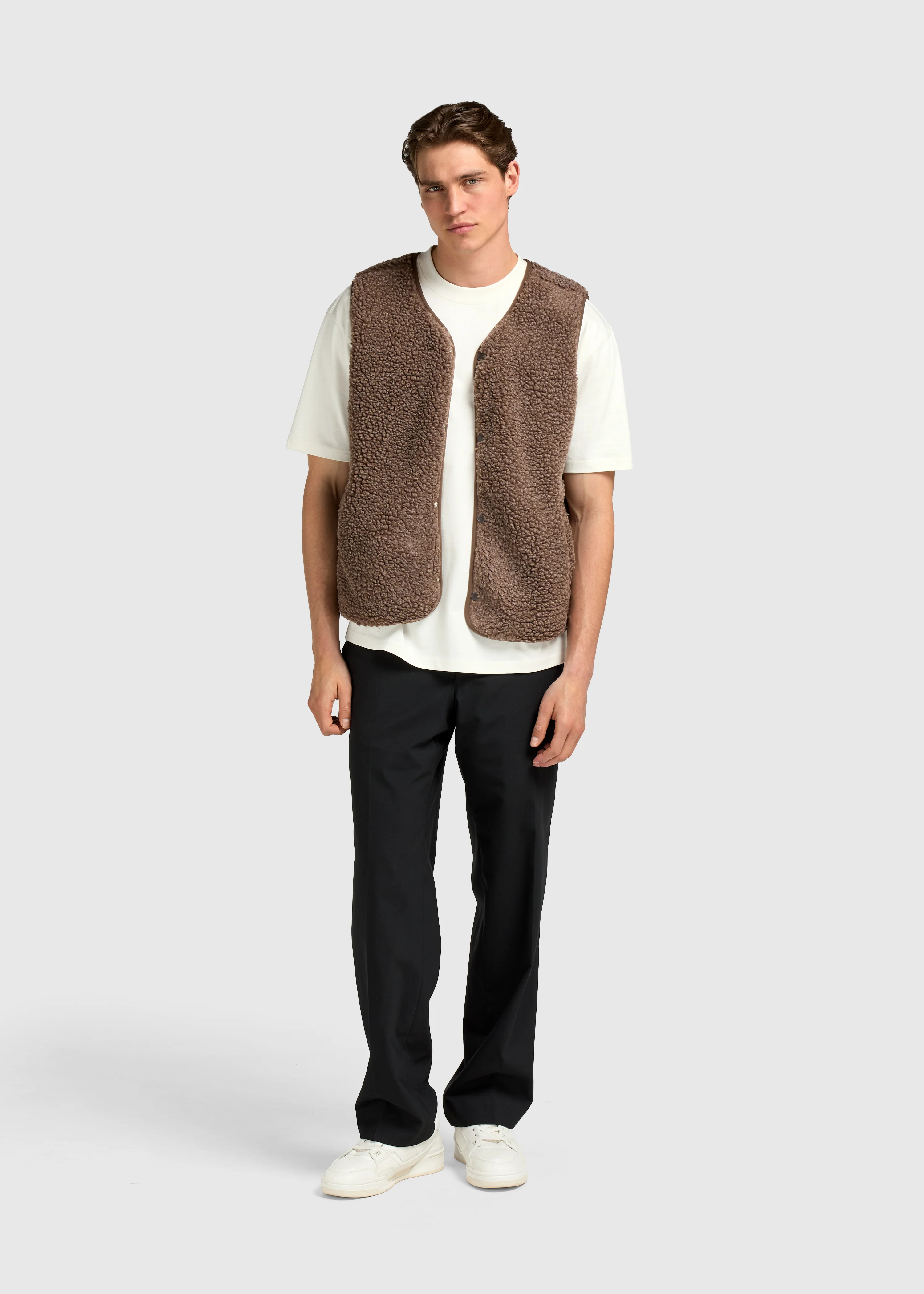 Premium Teddy Vest - Brown - Image 7