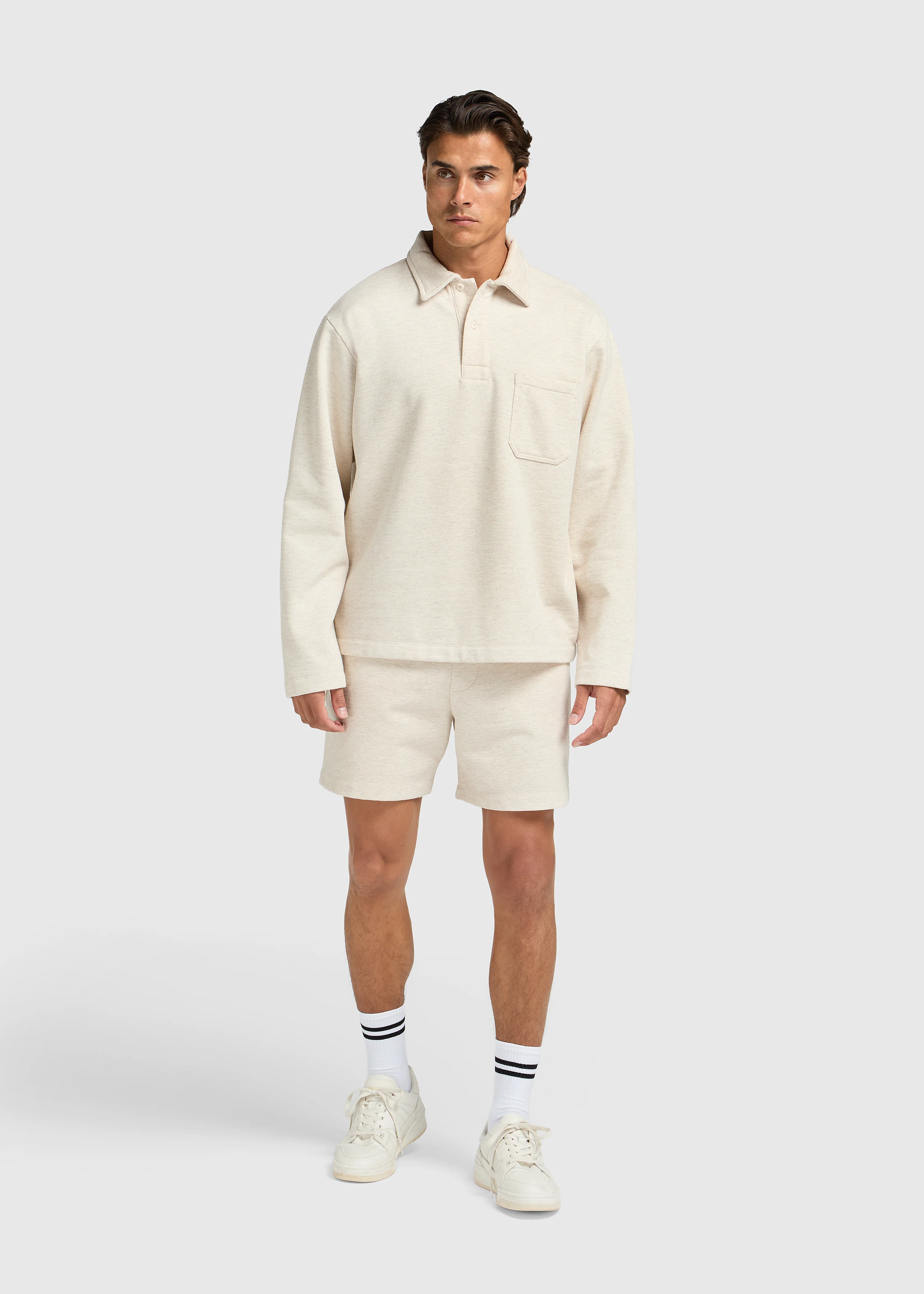Vintage Washed Pocket Polo - Sand - Image 4
